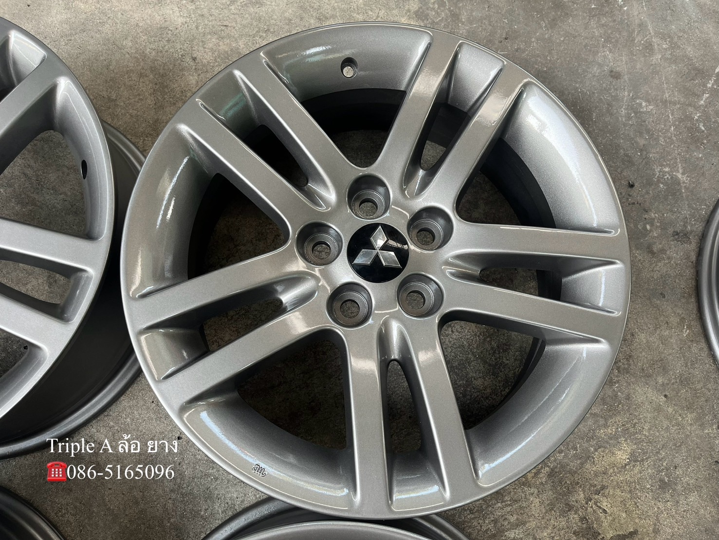 ✨ล้อแม็ก 5รู114✨Mitsu Spacewagon ขอบ 17 สีเทา💖สวยกริ๊บ💖