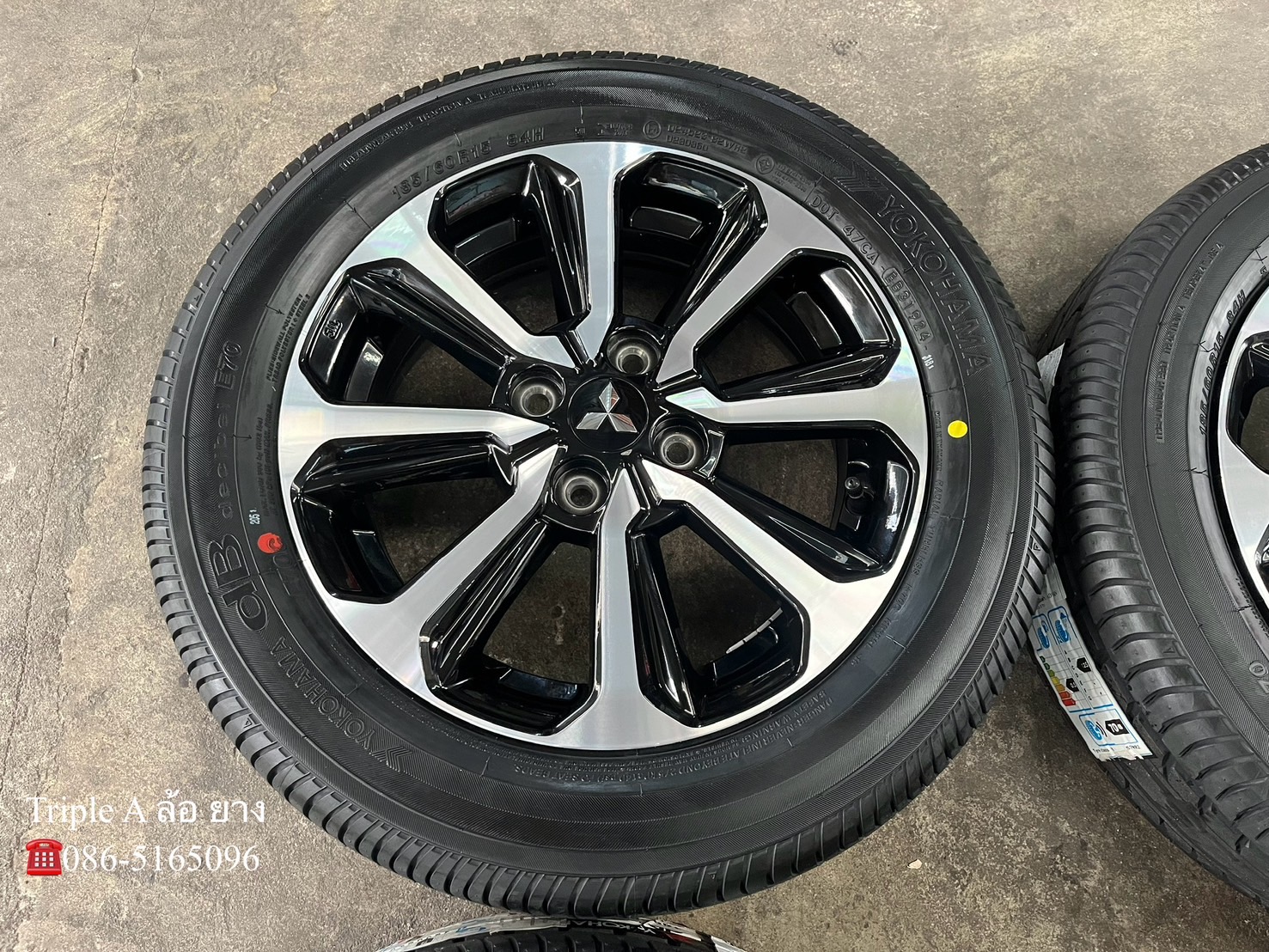 ✨ล้อแม็กป้ายแดง✨Mitsu Mirage รุ่นใหม่ ขอบ 15 พร้อมยางใหม่💯185-60-15 Yokohama♨️ปี 24♨️