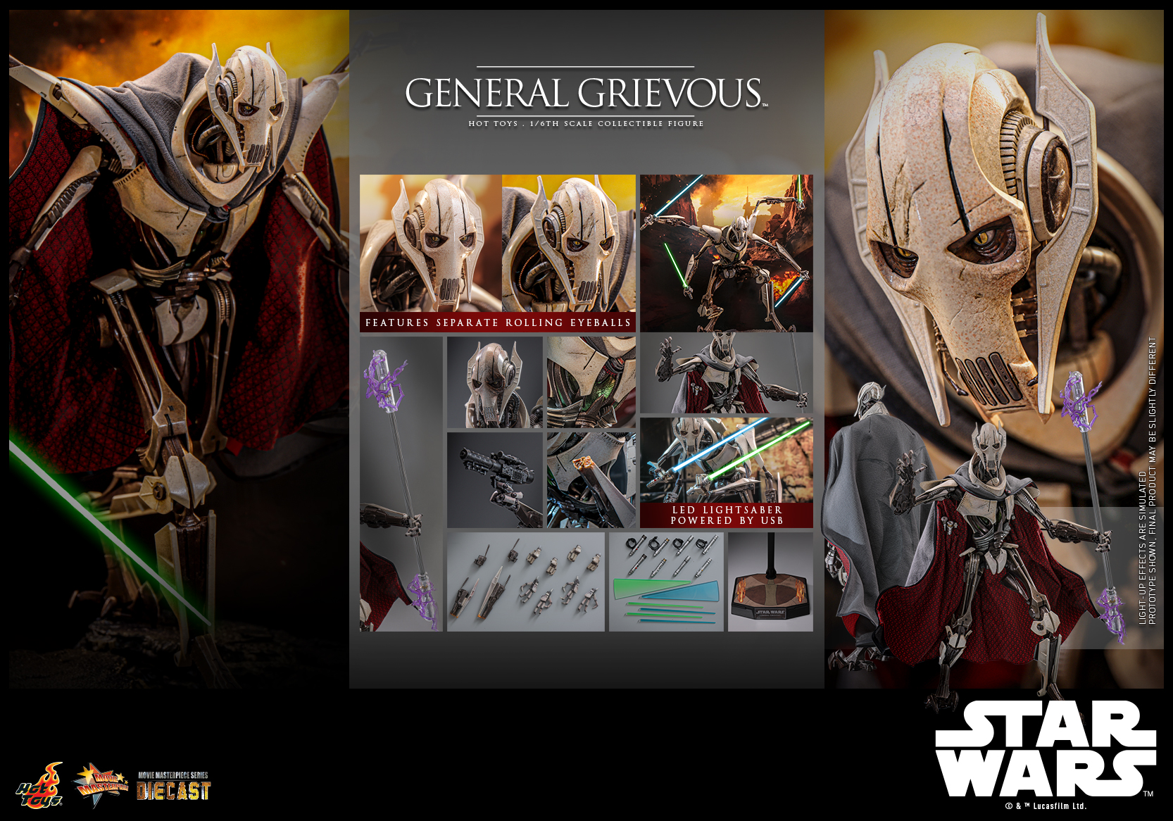 Hot Toys MMS760D67 Star Wars Episode III: Revenge of the Sith - General Grievous