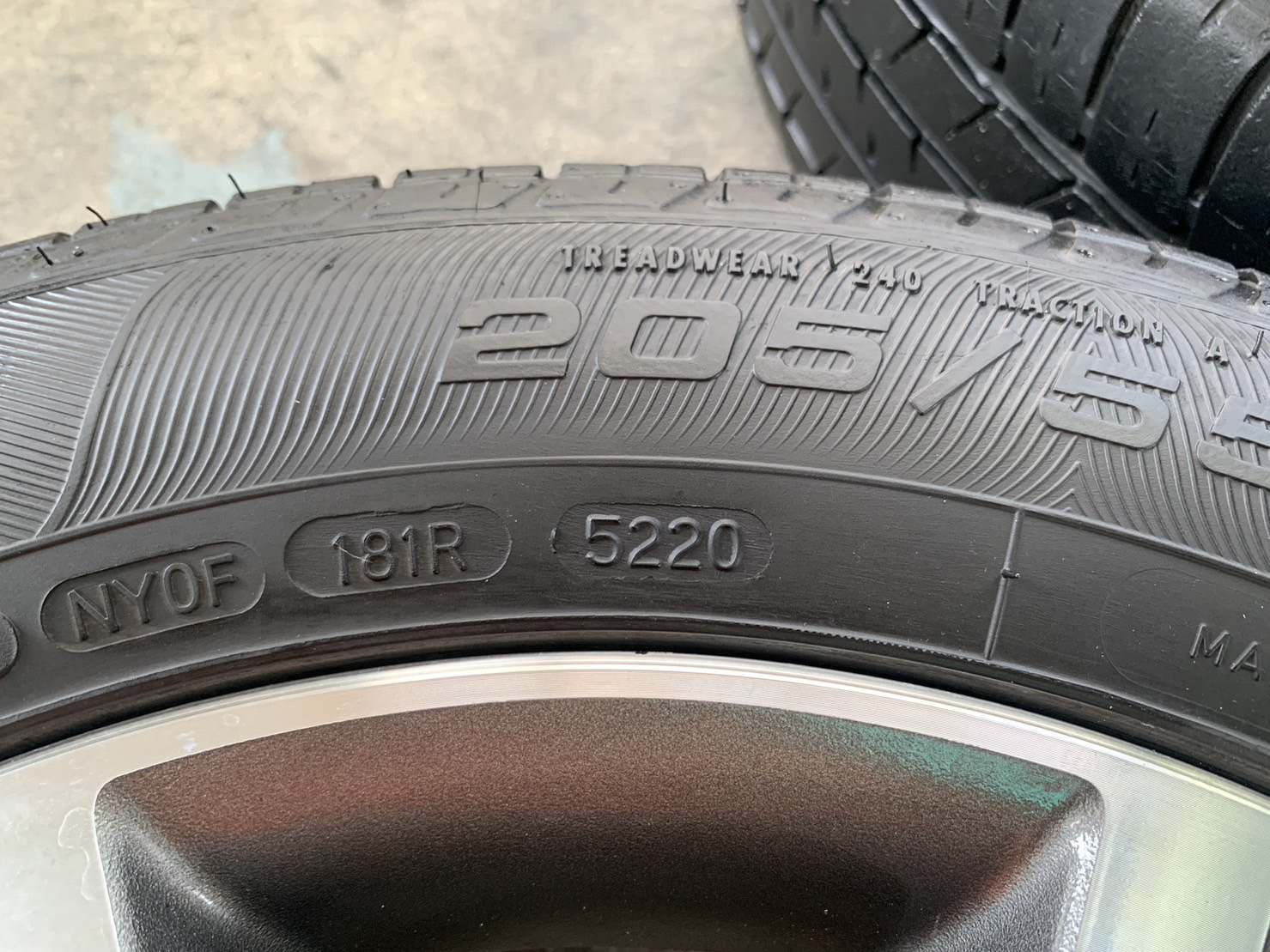 ✨ล้อแม็ก 5รู114✨Honda ลาย 7 ก้าน ขอบ 16 เทาหน้าเงา พร้อมยาง 205-55-16 Goodyear ปลายปี 20