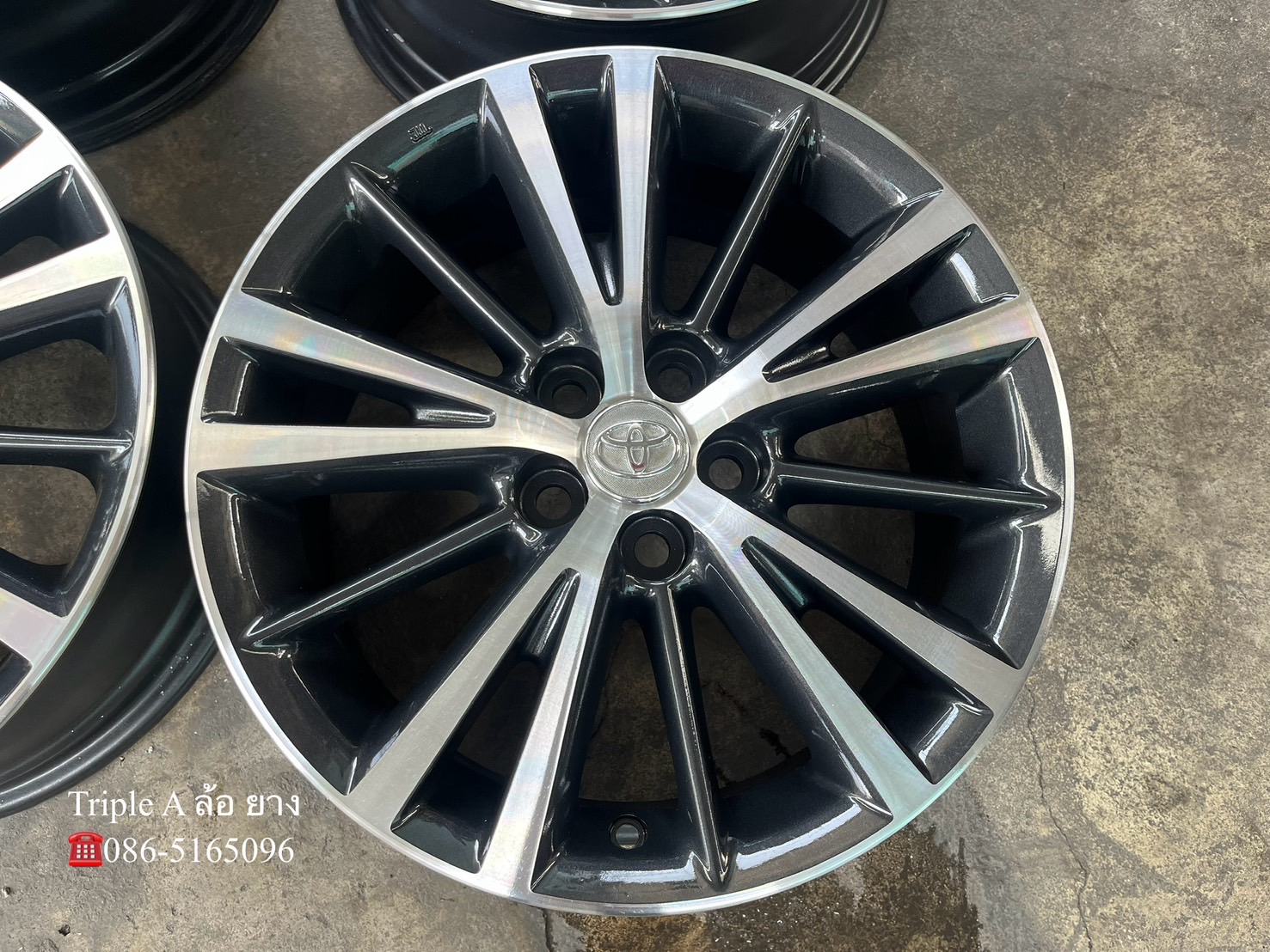 ✨ล้อแม็ก 5รู100✨Toyota Altis ขอบ 16 เทาหน้าเงา💖สวยกริ๊บ💖