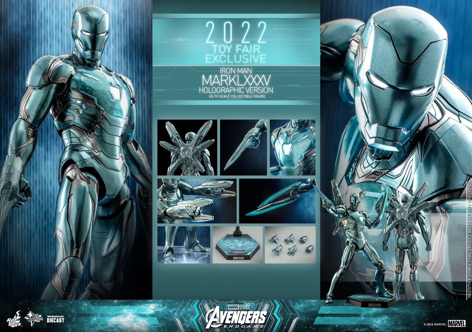 Hot Toys MMS646D45 1/6 Avengers: Endgame - Iron Man Mark LXXXV (Holographic Version) [Toy Fair exclusive]