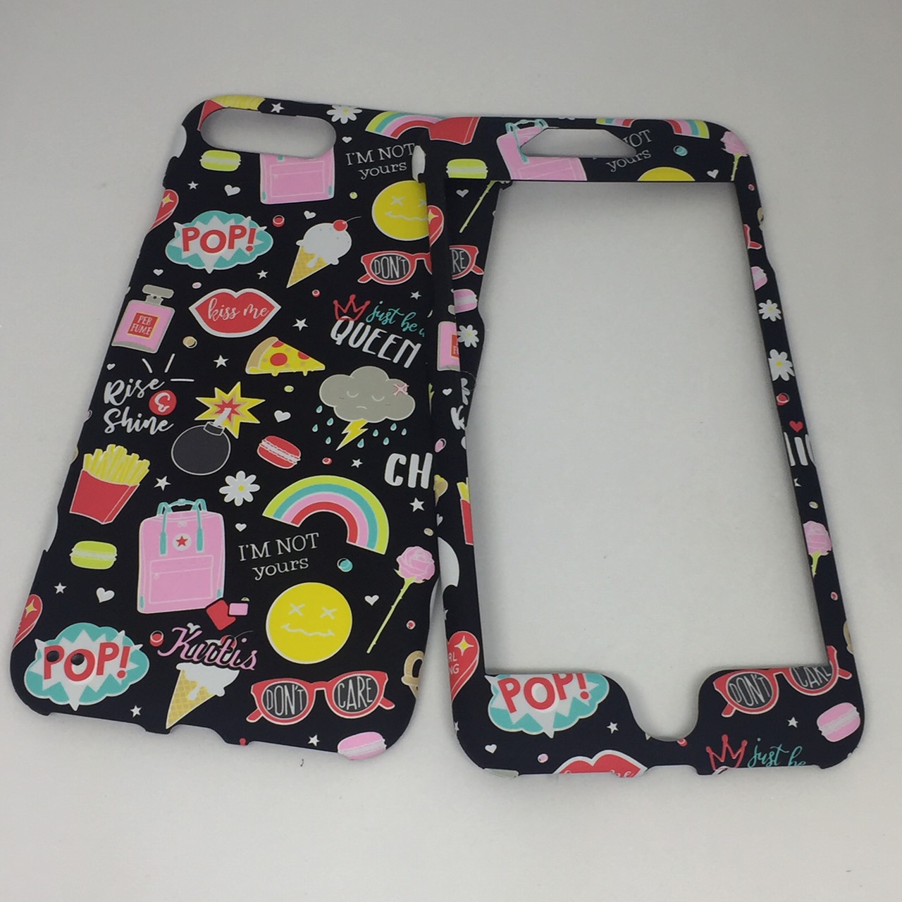 เคสคูทิส(Kutis)เคสไอโฟน7พลัส,8พลัส(ลายสายรุ้งPoP)มาใหม่ เคสประกบหน้า-หลัง เคสเรืองแสง เคสลายวินเทจ ร้านSuperhero Klongthom