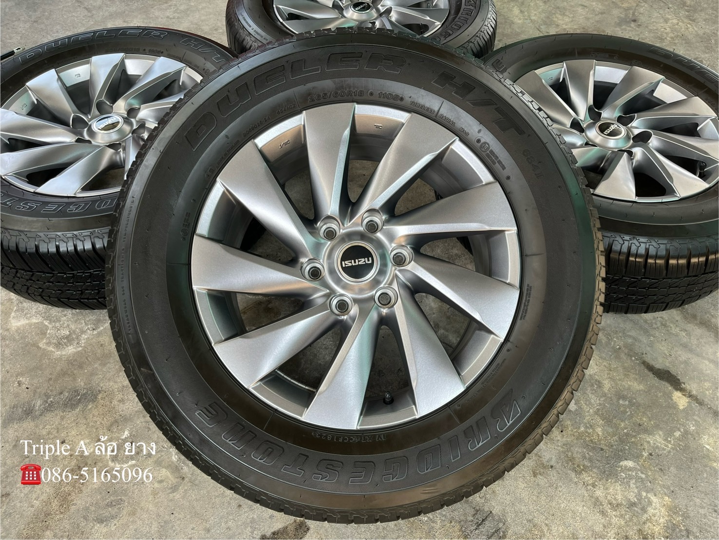 ✨ล้อแม็กป้ายแดง✨ISUZU MU-X ขอบ 18 พร้อมยาง 265-60-18 Bridgestone🌟ปี 23🌟