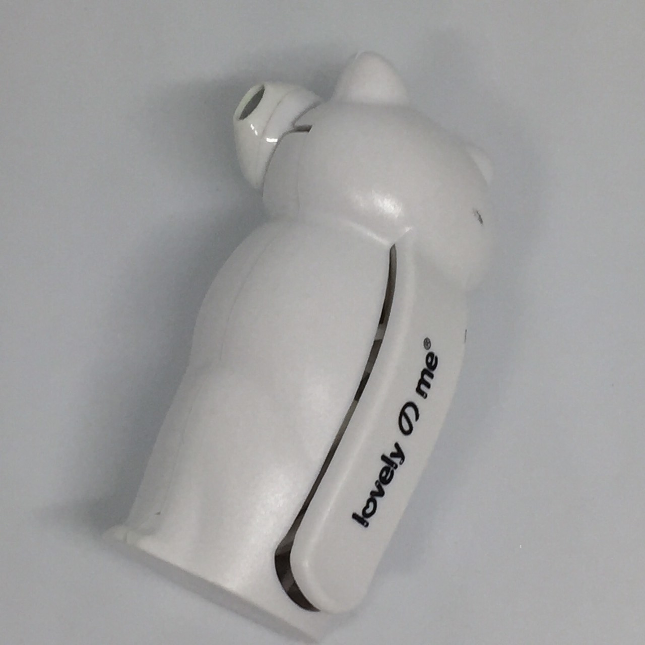 ชุดหูฟังลายน่ารัก พร้อมที่เก็บสาย ลายแมวนั่งสีขาว