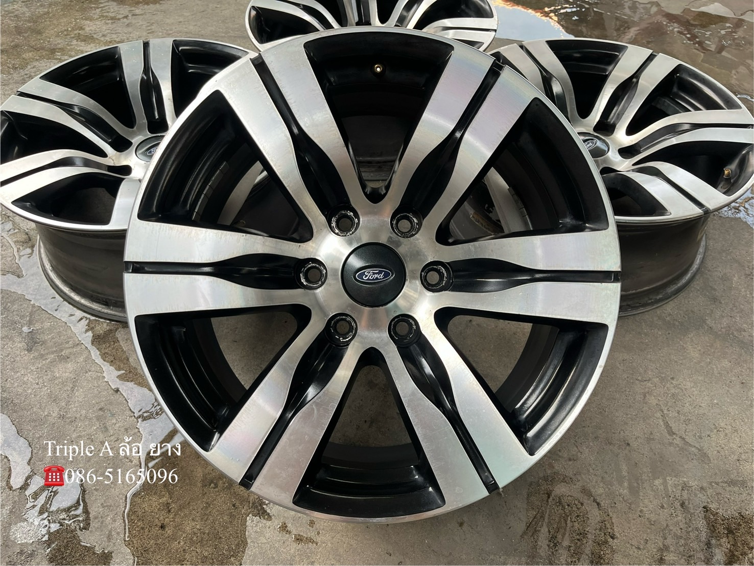 ✨ล้อแม็ก✨Ford Everest ขอบ 18 สีดำหน้าเงา