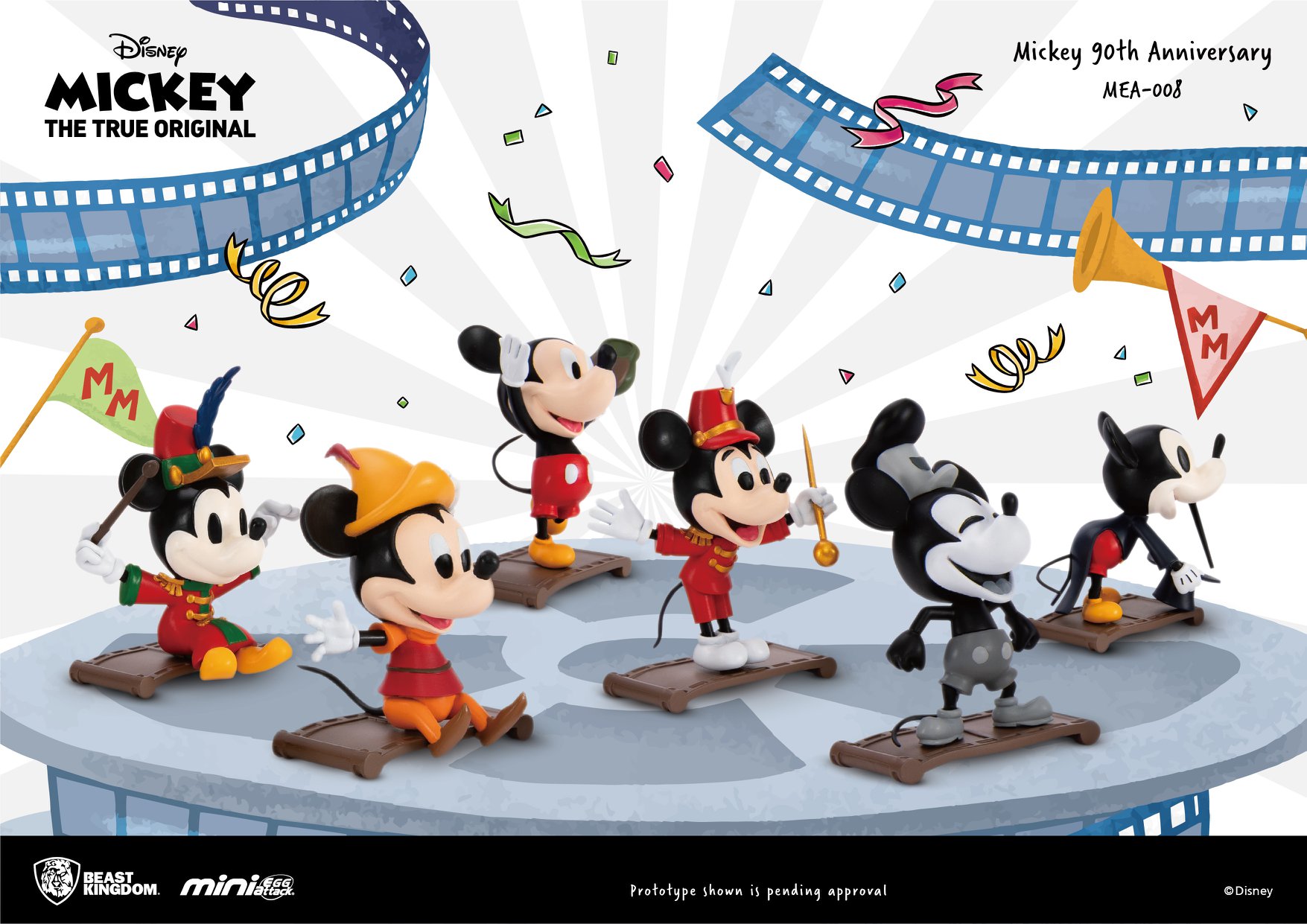 Beast Kingdom MEA008 Mickey 90th Anniversary (Set of 6)