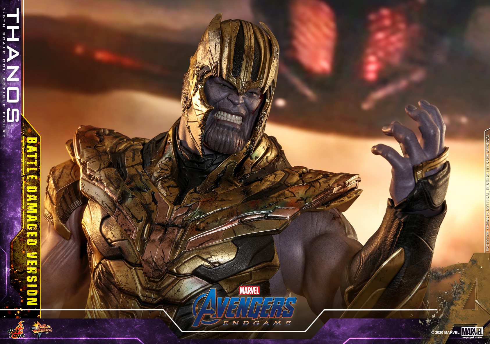 Hot Toys MMS564 Avengers: Endgame - Thanos (Battle Damaged Version)