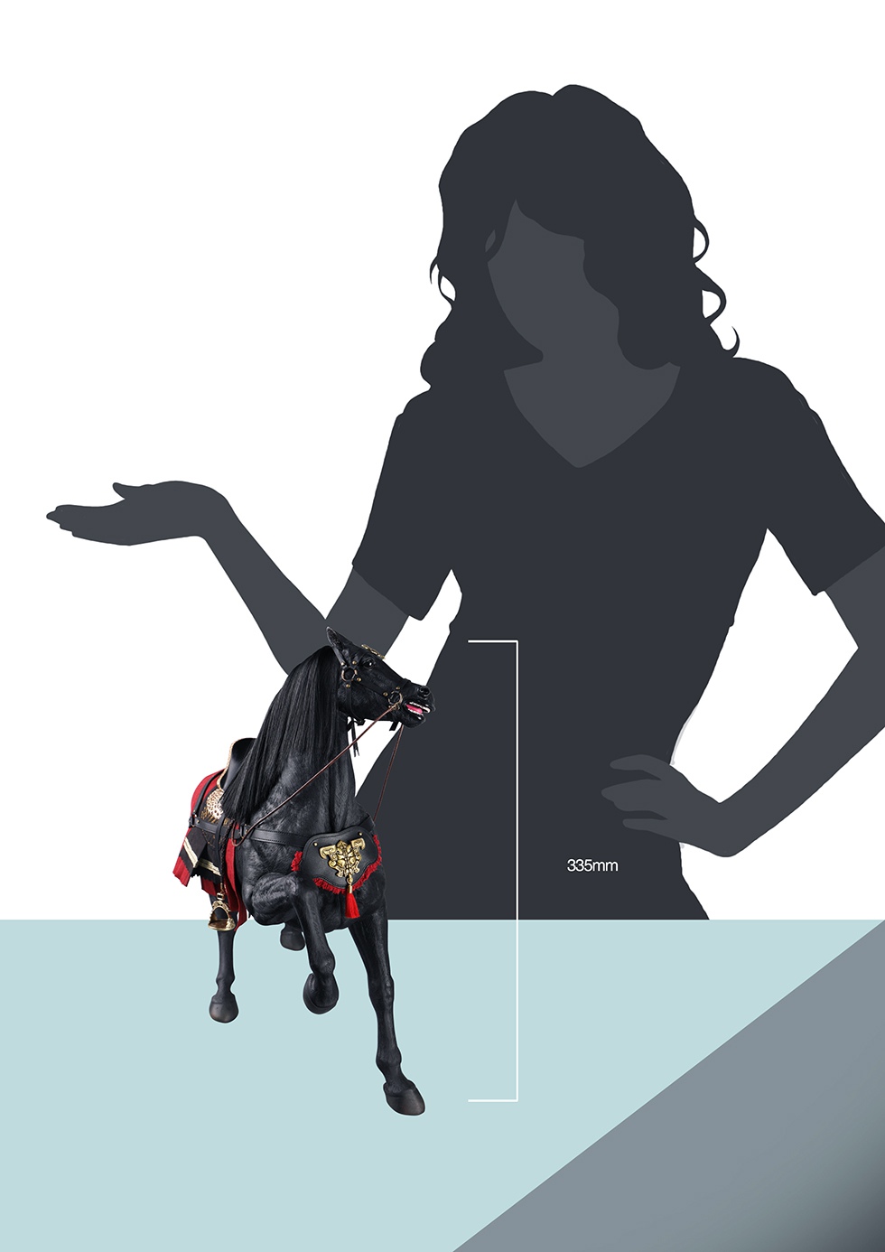 303TOYS MP015 1/6 THREE KINGDOMS SERIES - BLACK CLOUD ON SNOW (THE STEED OF ZHANG FEI)