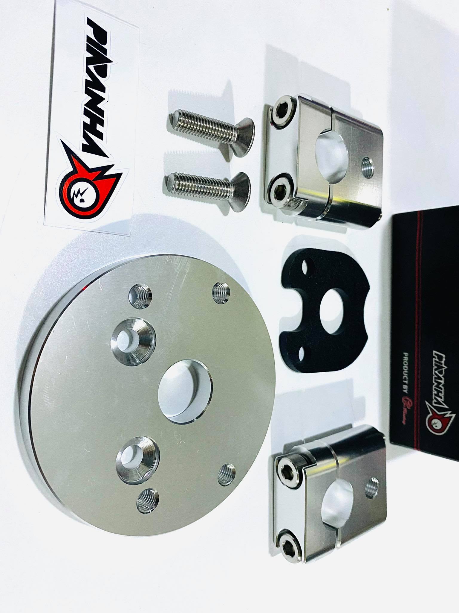 แผงคอc70 CNC STEED CUB แป้นดำ+ตุ๊กตา สีชุบ