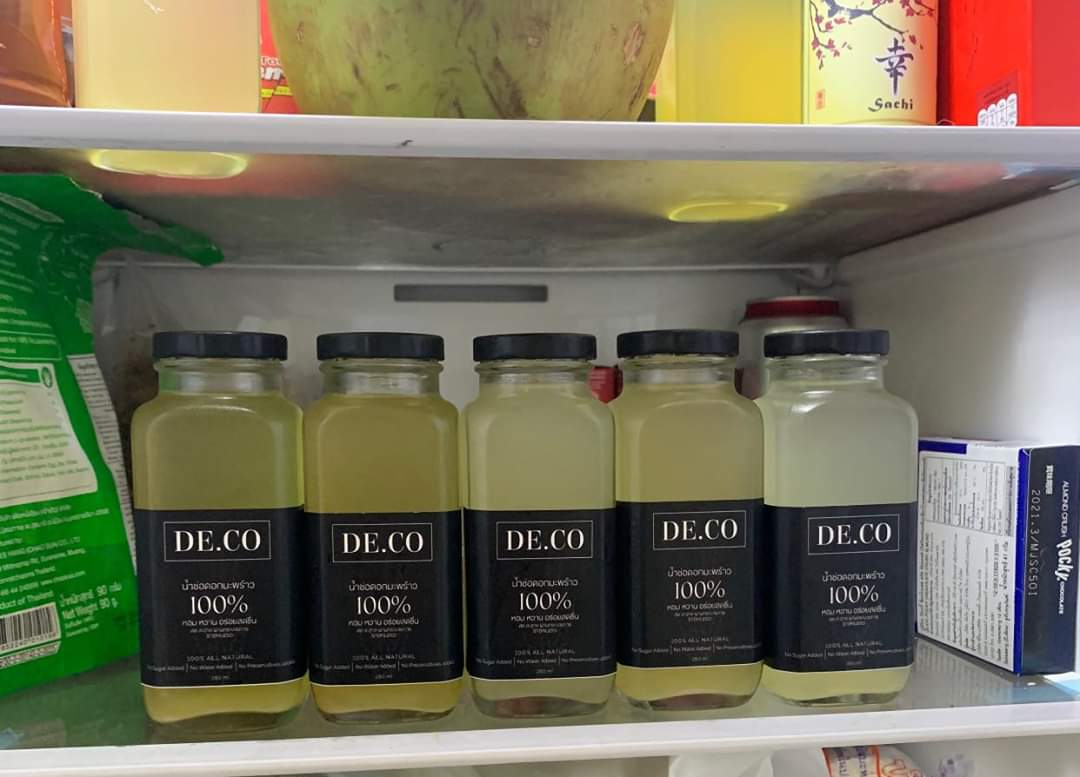 (1ขวด) น้ำช่อดอกมะพร้าว 100% หอมหวาน อร่อยสดชื่น DE.CO de . co น้ำดอกมะพร้าว น้ำมะพร้าว สำเนา