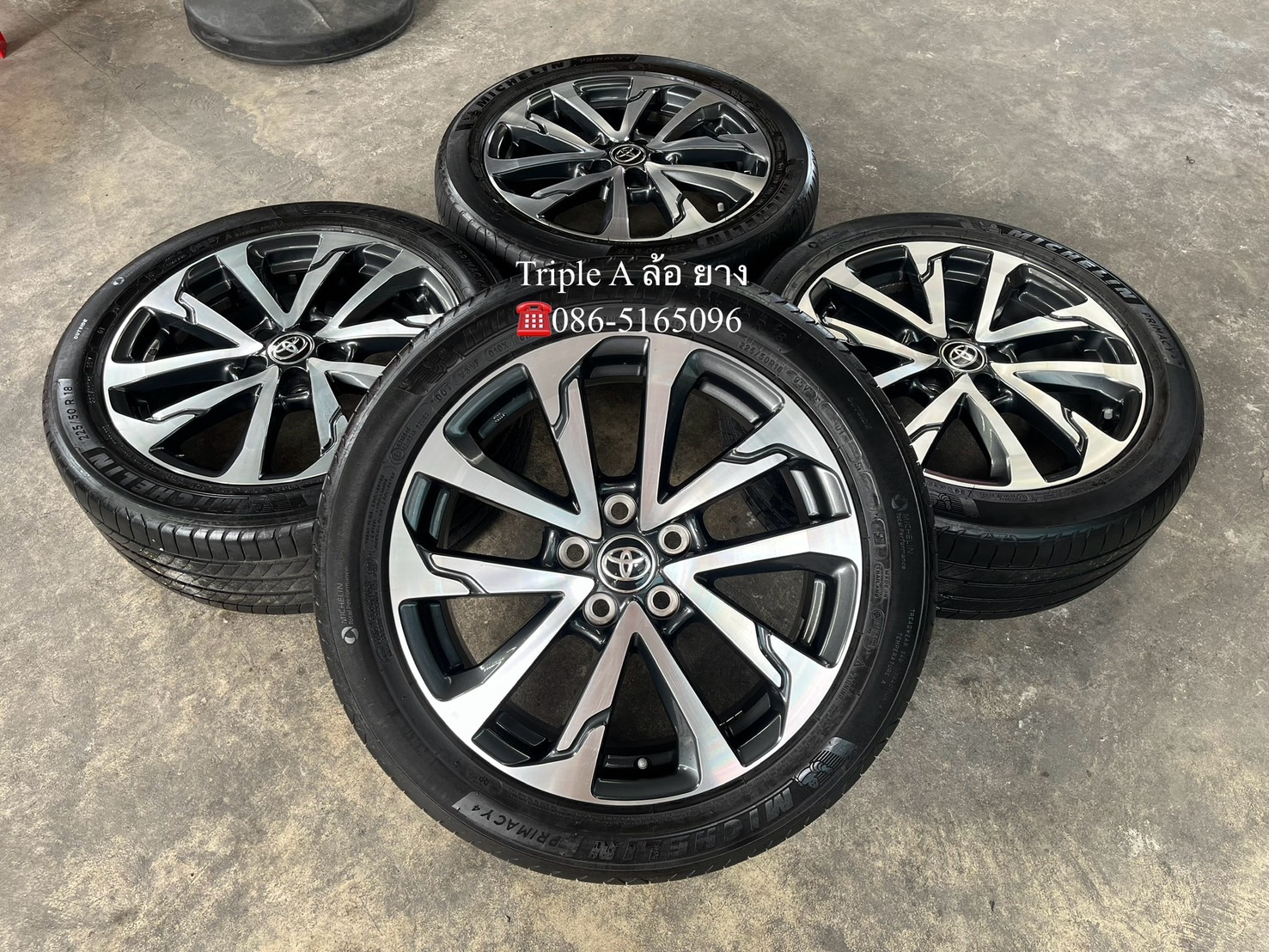 ✨ล้อแม็กพร้อมยาง✨Toyota Corolla Cross ขอบ 18 เทาหน้าเงา💖สภาพสวย💖