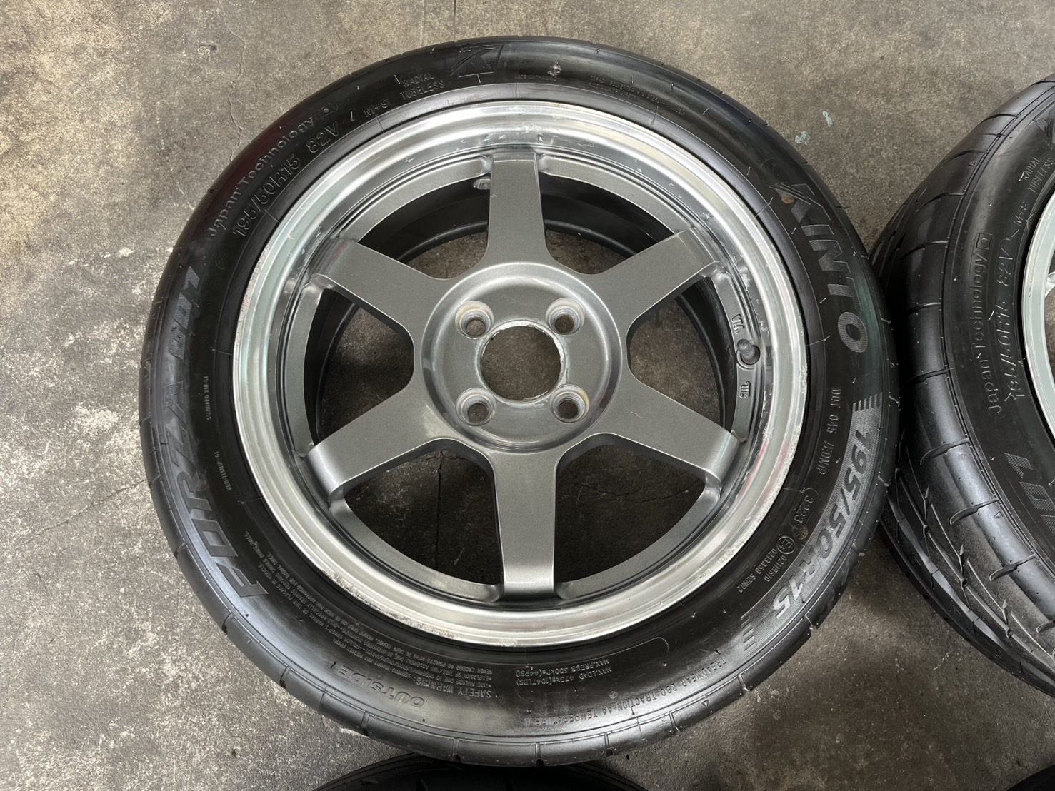 ✨ล้อแม็กพร้อมยาง✨4รู100✨SSW ขอบ 15 สีเทาขอบเงา