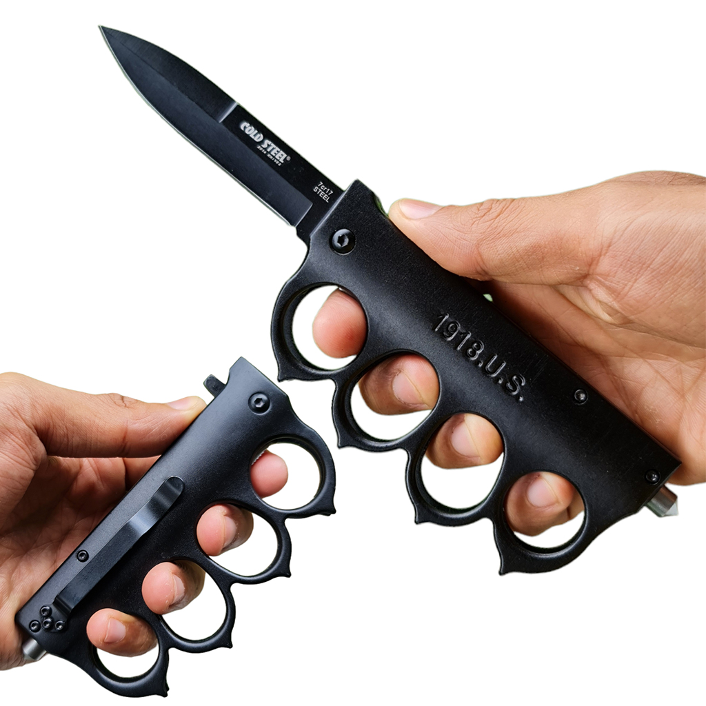 มีดสนับมือ มีดพับสนับมือ Cold Steel - Knuckle 1918.U.S. ขนาด 8.6 นิ้ว (21.8 ซม.)