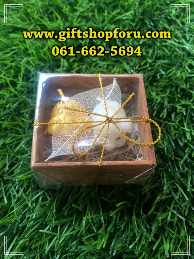 เทียนหอมใส่กล่องไม้ ของชำร่วยงานแต่งความหมายดี