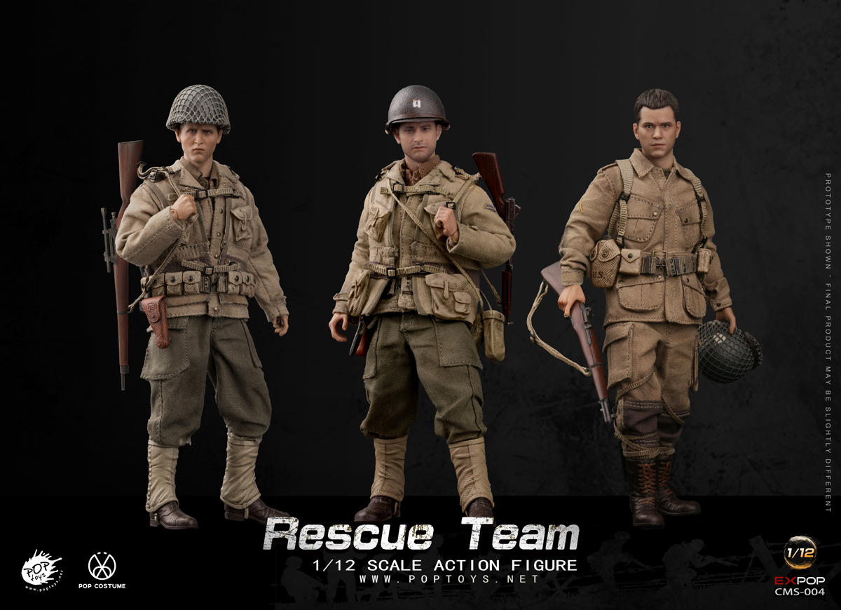 POPTOYS CMS004 1/12 WWII US Rescue Squad Captain/Shooter/Soldier