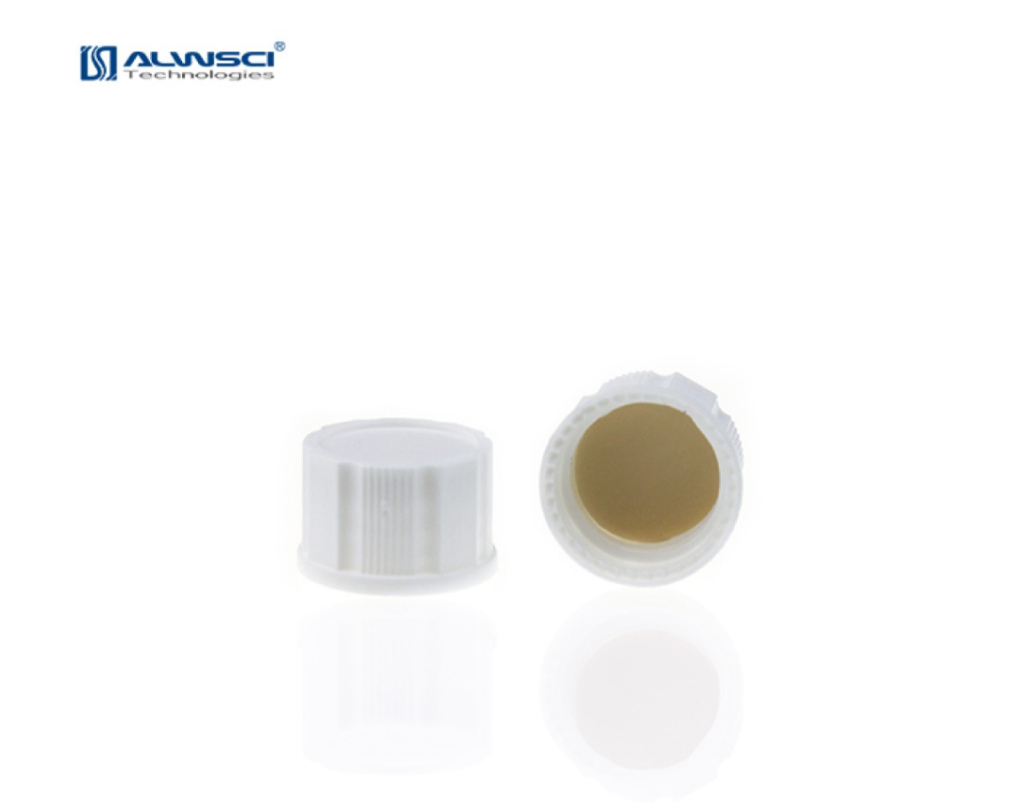 18-400 ฝาปิดทึบสีขาว White, Closed Top PP Cap PTFE/White Silicone Septa (100ชิ้น/แพ็ค)