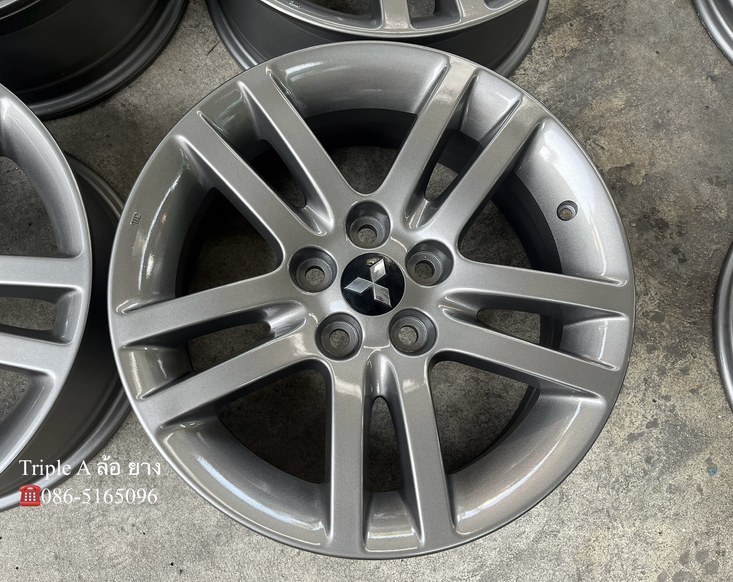 ✨ล้อแม็ก 5รู114✨Mitsu Spacewagon ขอบ 17 สีเทา💖สวยกริ๊บ💖
