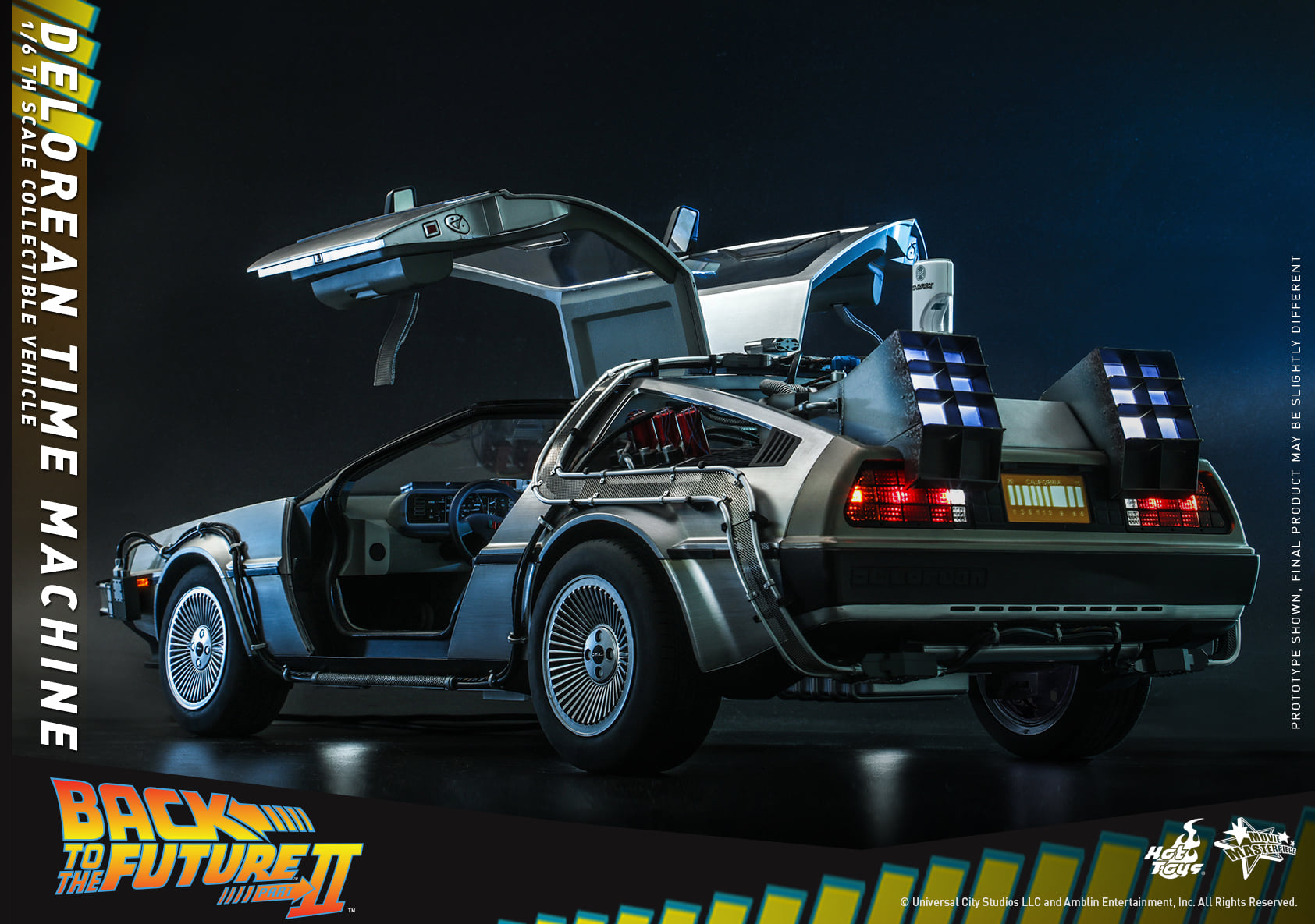 Hot Toys MMS636 1/6 Back to the Future II - DeLorean Time Machine