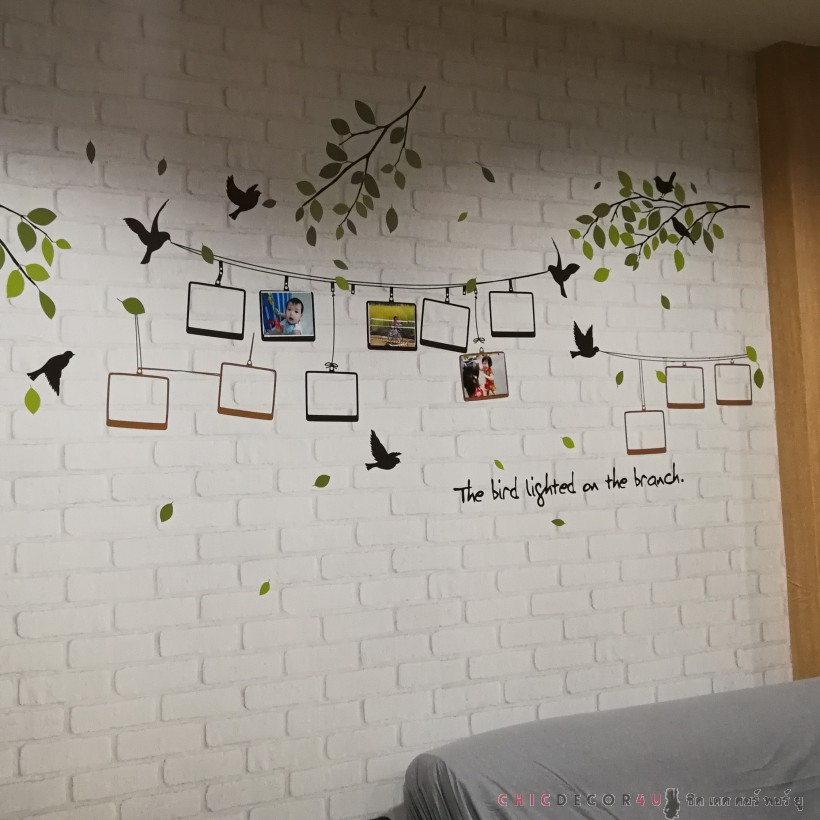 DBS-24 Wallpaper Sticker วอลล์เปเปอร์ไวนิล แบบมีกาวในตัวลายอิฐสีขาว white soft หน้ากว้าง 100 cm