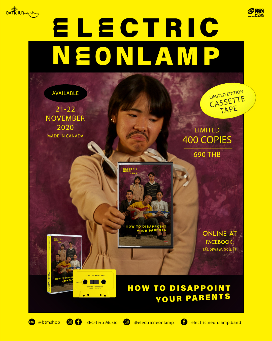TAPE CASSETTE : ELECTRIC NEON LAMP - HOW TO DISSAPOINT YOUR PARENTS