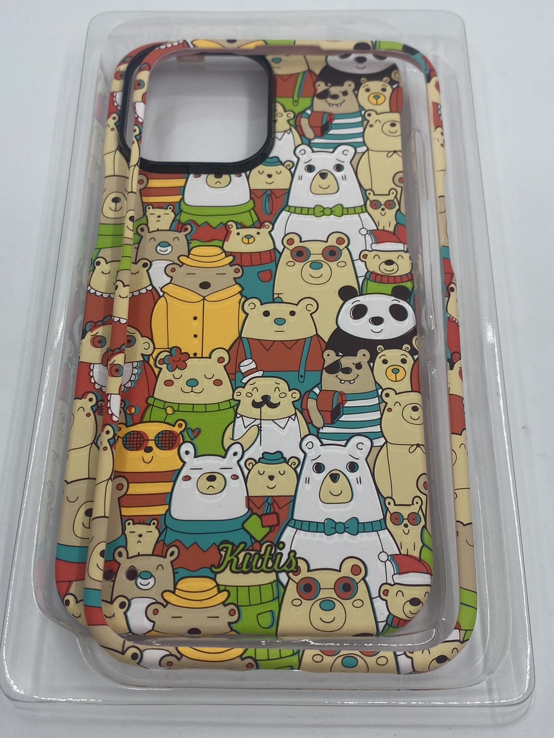 เคสคูทิส(Kutis)เคสไอโฟน14PROMAX(ลายหมีหมู่)มาใหม่ เคสประกบหน้า-หลัง เคสเรืองแสง เคสลายวินเทจ ร้านSuperhero Klongthom