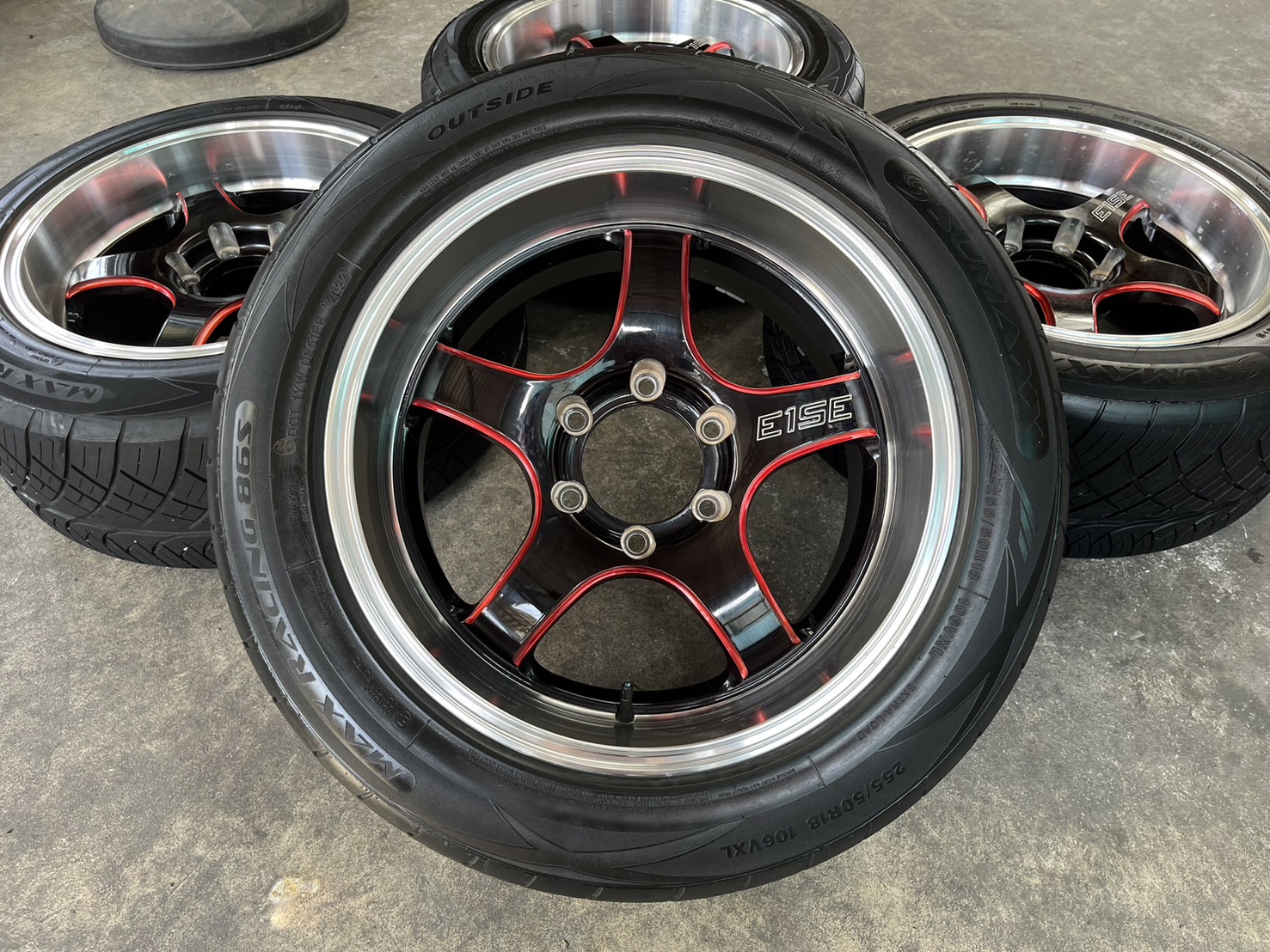 ✨ล้อแม็กแต่งพร้อมยาง✨6รู139✨E1SE ขอบ 18💖สภาพดี💖