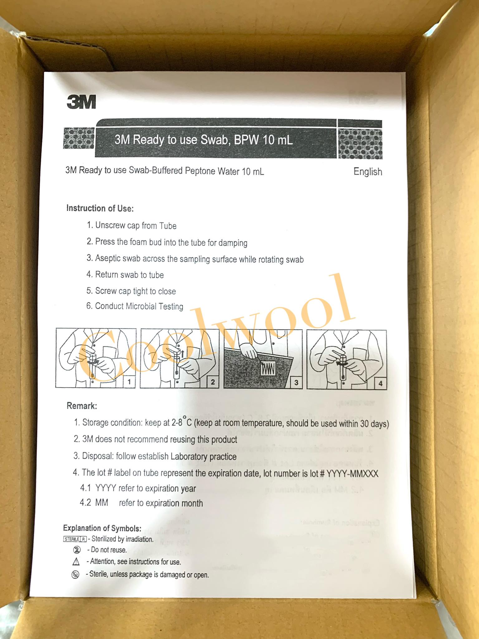 ชุดเก็บตัวอย่างเชื้อ Swab test-Neogen™ Swab-Sampler with Buffered Peptone Water Broth 10ml (100ก้าน/pkg)