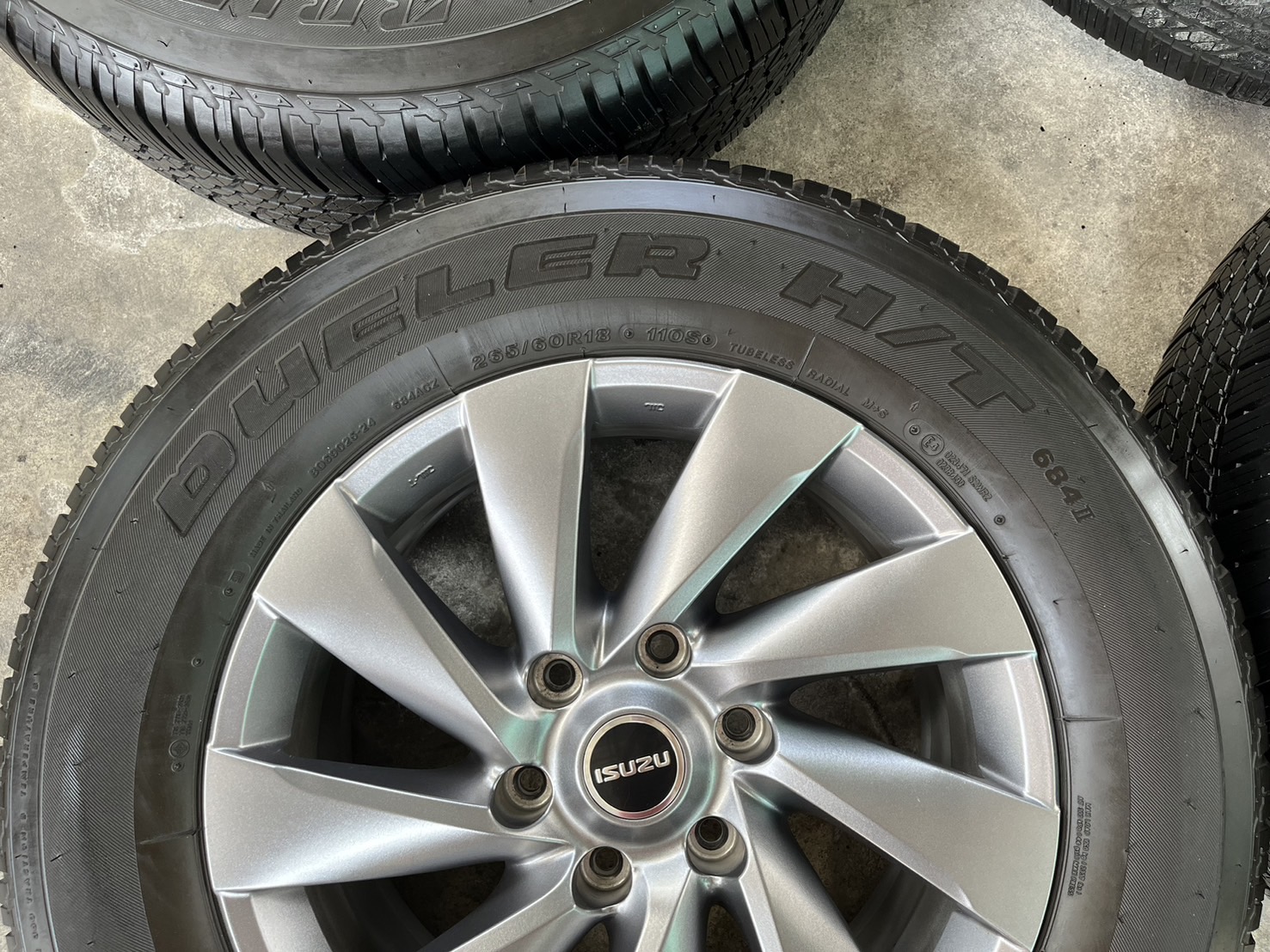✨ล้อแม็กป้ายแดง✨ISUZU MU-X ขอบ 18 พร้อมยาง 265-60-18 Bridgestone🌟ปี 23🌟