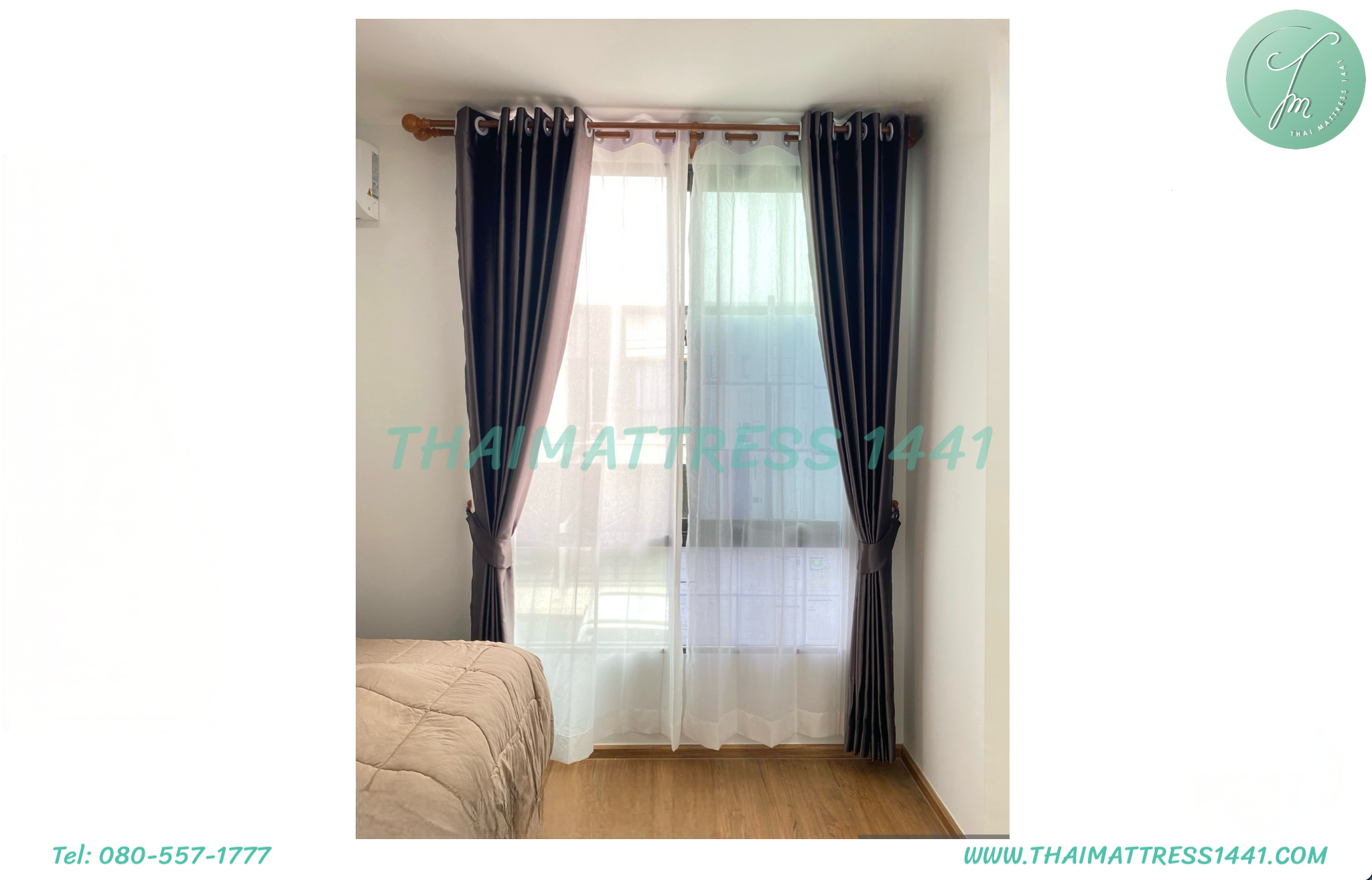 ผ้าม่านโปร่ง สั่งตัดตามขนาด เลือกลายผ้าได้ : Sheer curtain