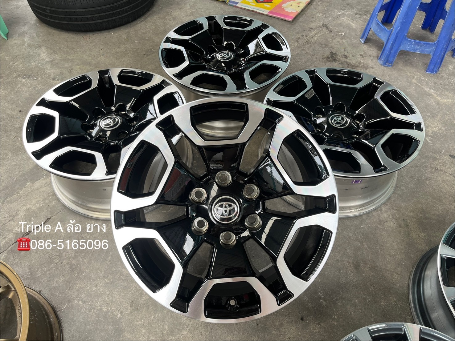 ✨ล้อแม็ก✨Toyota Revo รุ่นใหม่ล่าสุด ขอบ 18 ดำหน้าเงา🚘ใส่กับ Fortuner Revo Vigo 6รู139 ได้เลย