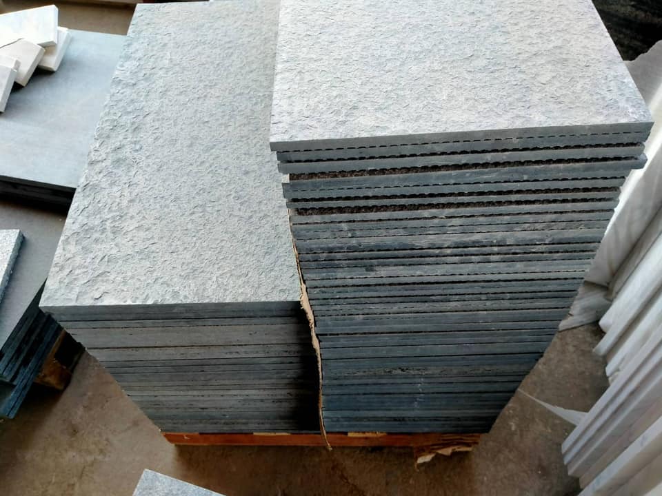 หินธรรมชาติ ดำจีน/ดำไทย พ่นไฟ+ปั่นแปรง /ชมพูสุโขทัย