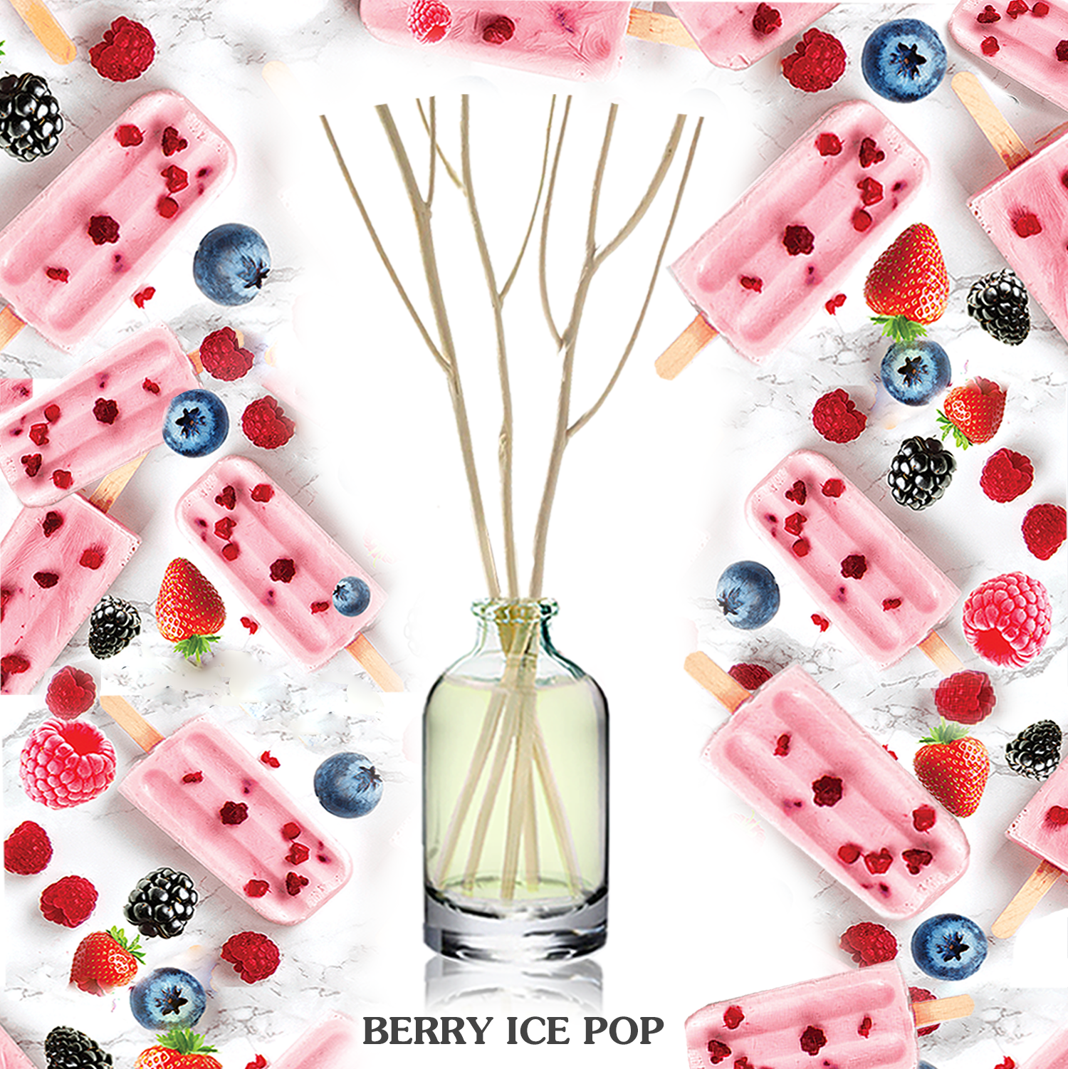 ก้านไม้หอมปรับอากาศขนาดมินิ 15ml BERRY ICE POP เบอร์รี่ไอซ์ป๊อบ