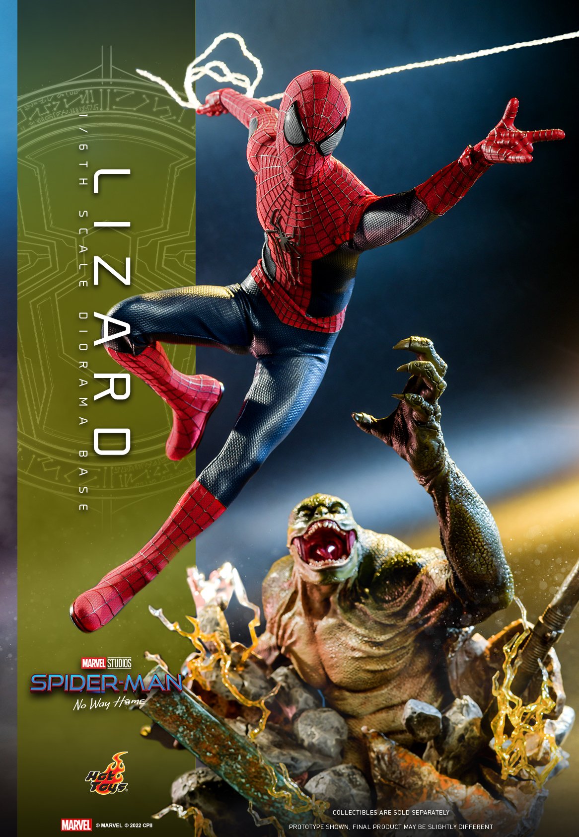 Hot Toys MMS658 1/6 The Amazing Spider-Man 2 - The Amazing Spider-Man + ACS013 1/6 Spider-Man: No Way Home - Lizard Diorama Base
