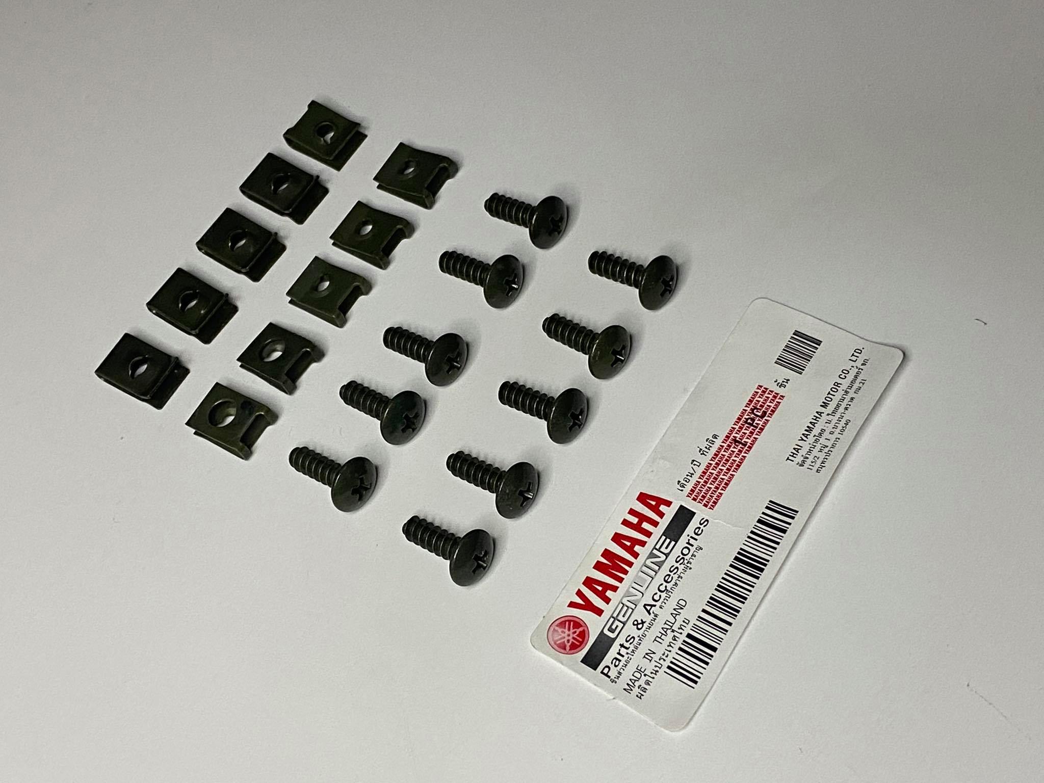 กิ๊ป+น็อตหน้ากากมีโอ yamaha mio แท้ (10 คู่ตามภาพ)