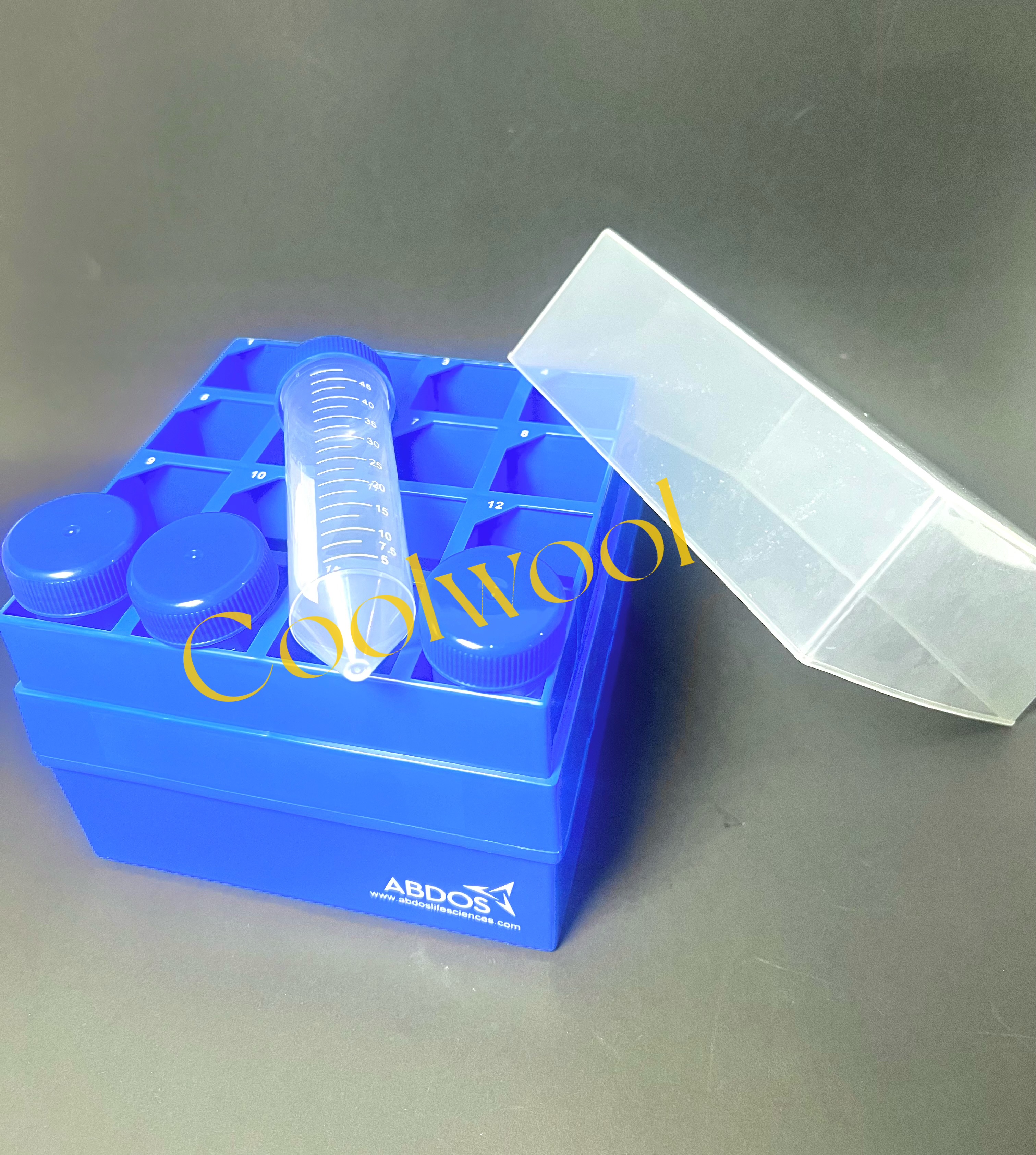 กล่องเก็บหลอดขนาด 50 ml ขนาด 16 ช่อง Centrifuge Tube Box, PP