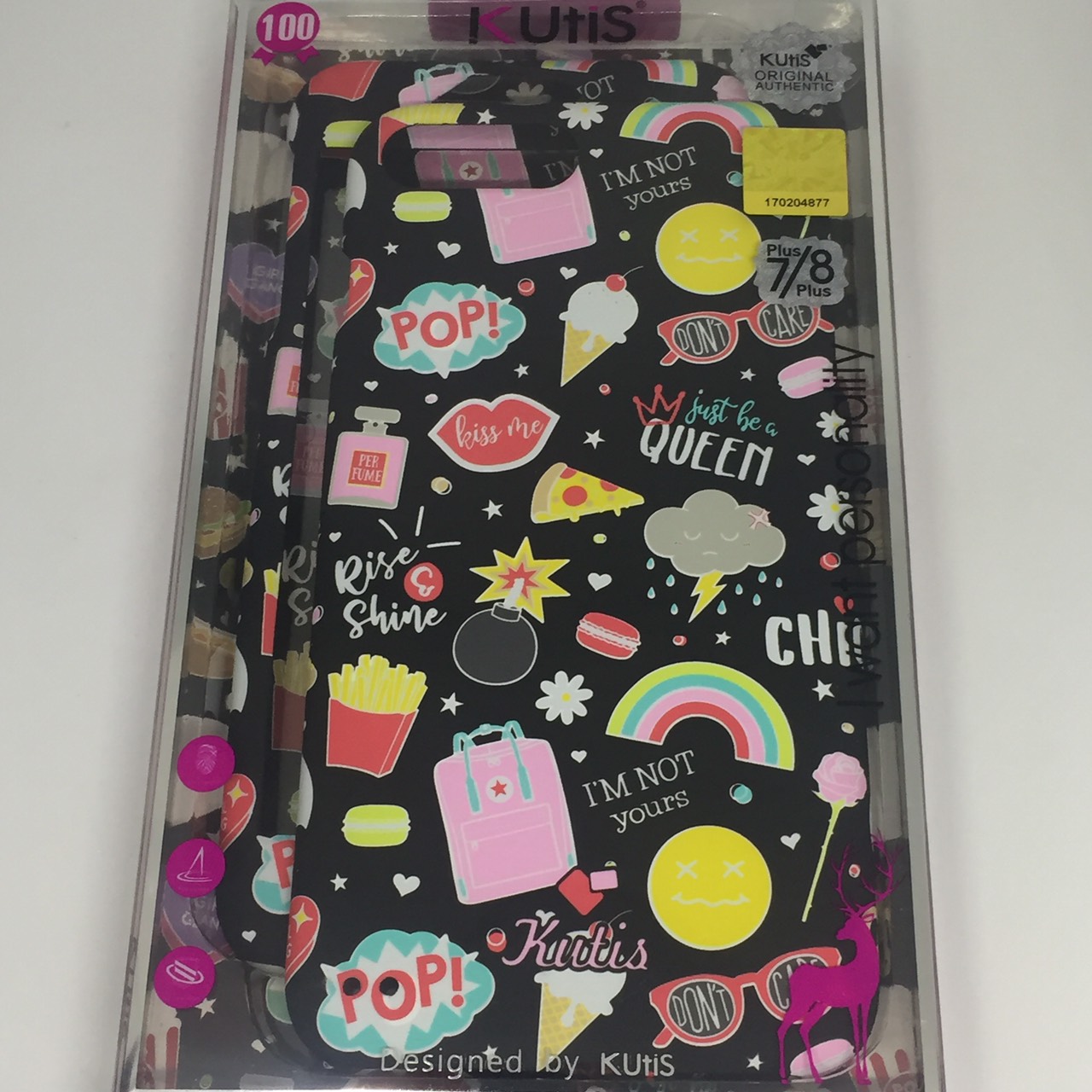 เคสคูทิส(Kutis)เคสไอโฟน7พลัส,8พลัส(ลายสายรุ้งPoP)มาใหม่ เคสประกบหน้า-หลัง เคสเรืองแสง เคสลายวินเทจ ร้านSuperhero Klongthom