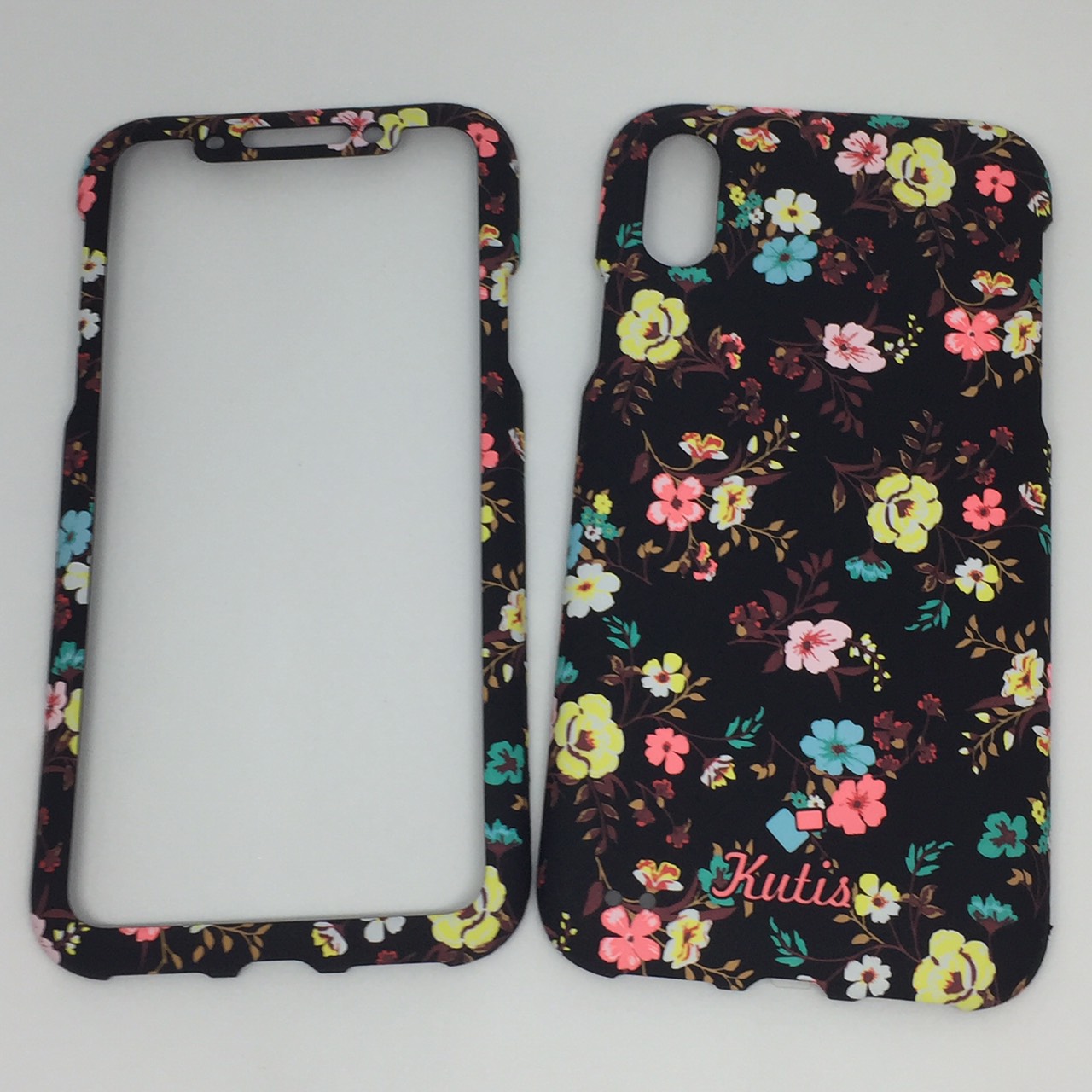 เคสคูทิส (Kutis) ไอโฟนX,XS (ลายดอกไม้ สีพื้นหลังสีดำ)มาใหม่ๆ