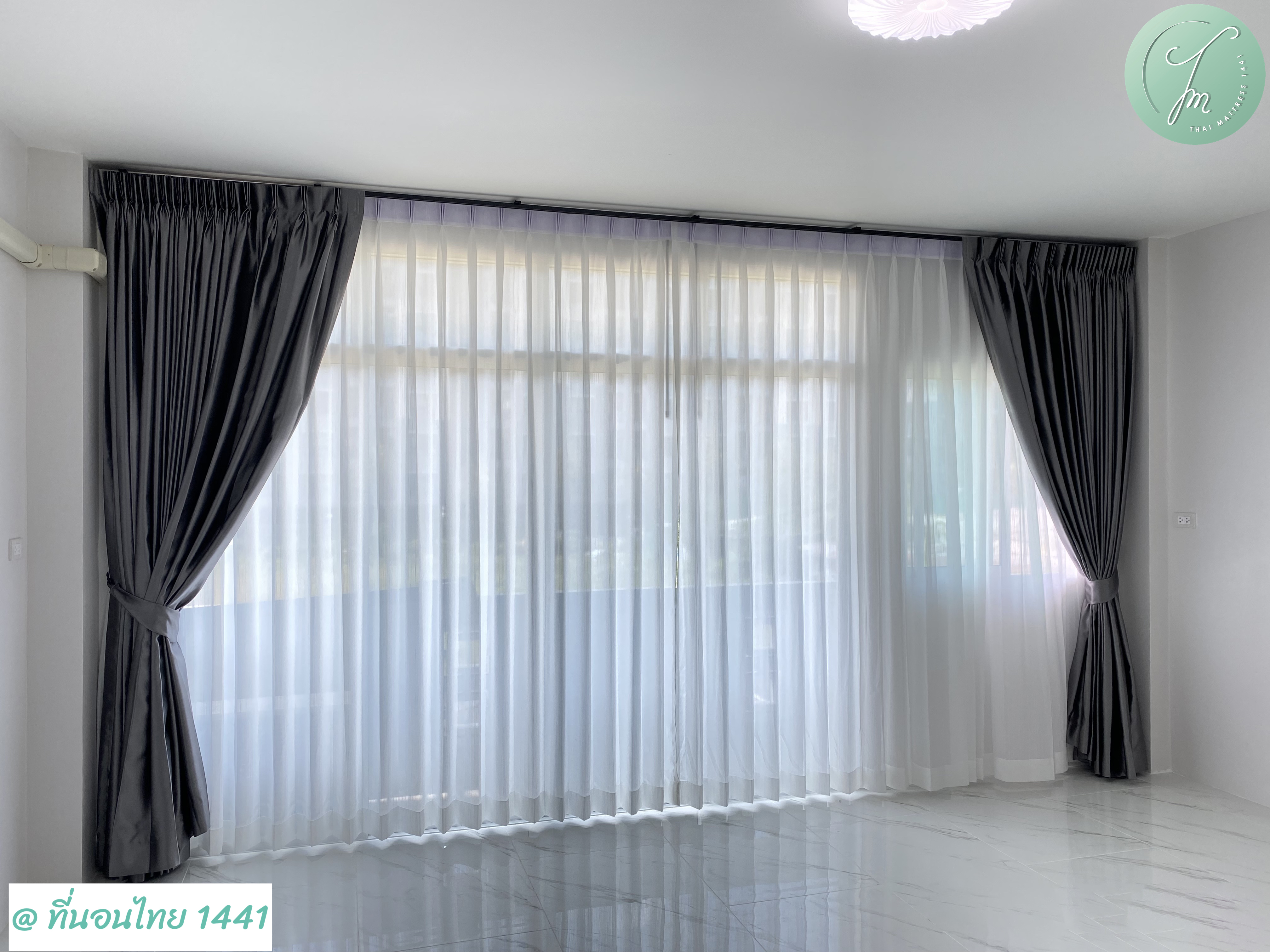 ผ้าม่านจีบสำหรับคอนโดและบ้าน | กันแสง UV + ผ้าโปร่ง - Pleat Curtain with sunblock and UV Protection