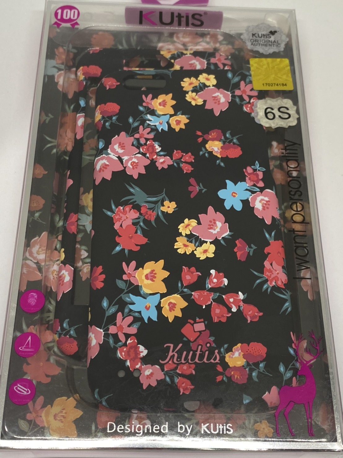 เคสคูทิส(Kutis)เคสไอโฟน6,6S(ลายดอกไม้หลากสี)มาใหม่ เคสประกบหน้า-หลัง เคสเรืองแสง เคสลายวินเทจ ร้านSuperhero Klongthom