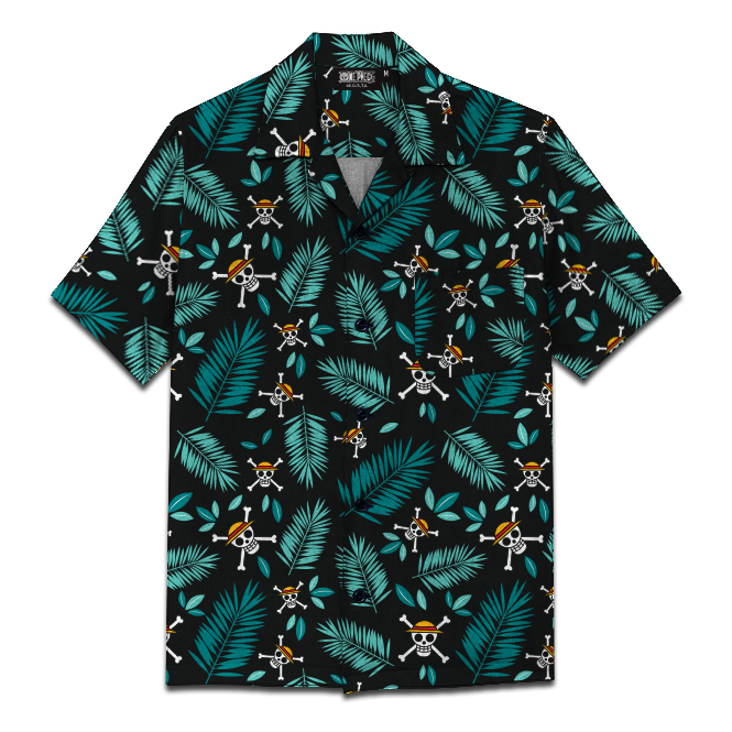 เสื้อฮาวายวันพีซ Hawaii shirt One Piece Icon ลายใบไม้