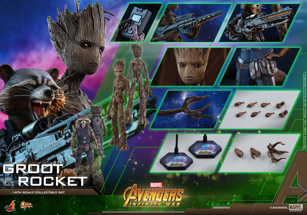 Hot Toys MMS476 AVENGERS: INFINITY WAR - GROOT & ROCKET