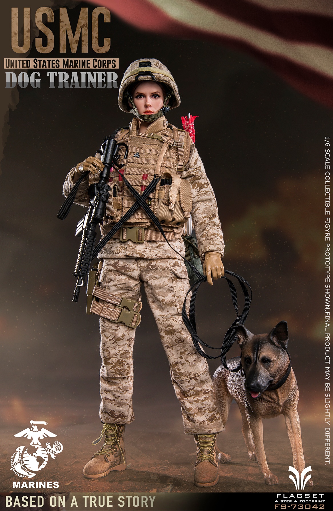 FLAGSET FS-73042 1/6 USMC DOG TRAINER