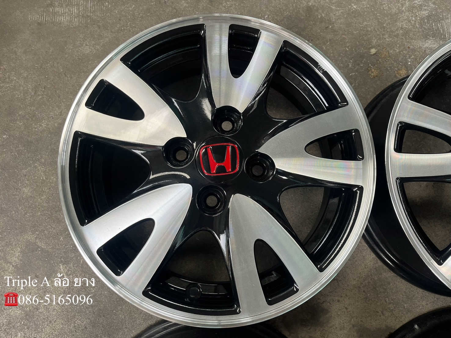 ✨ล้อแม็ก✨Honda Brio ขอบ 14 ดำหน้าเงา💖สวยกริ๊บ💖