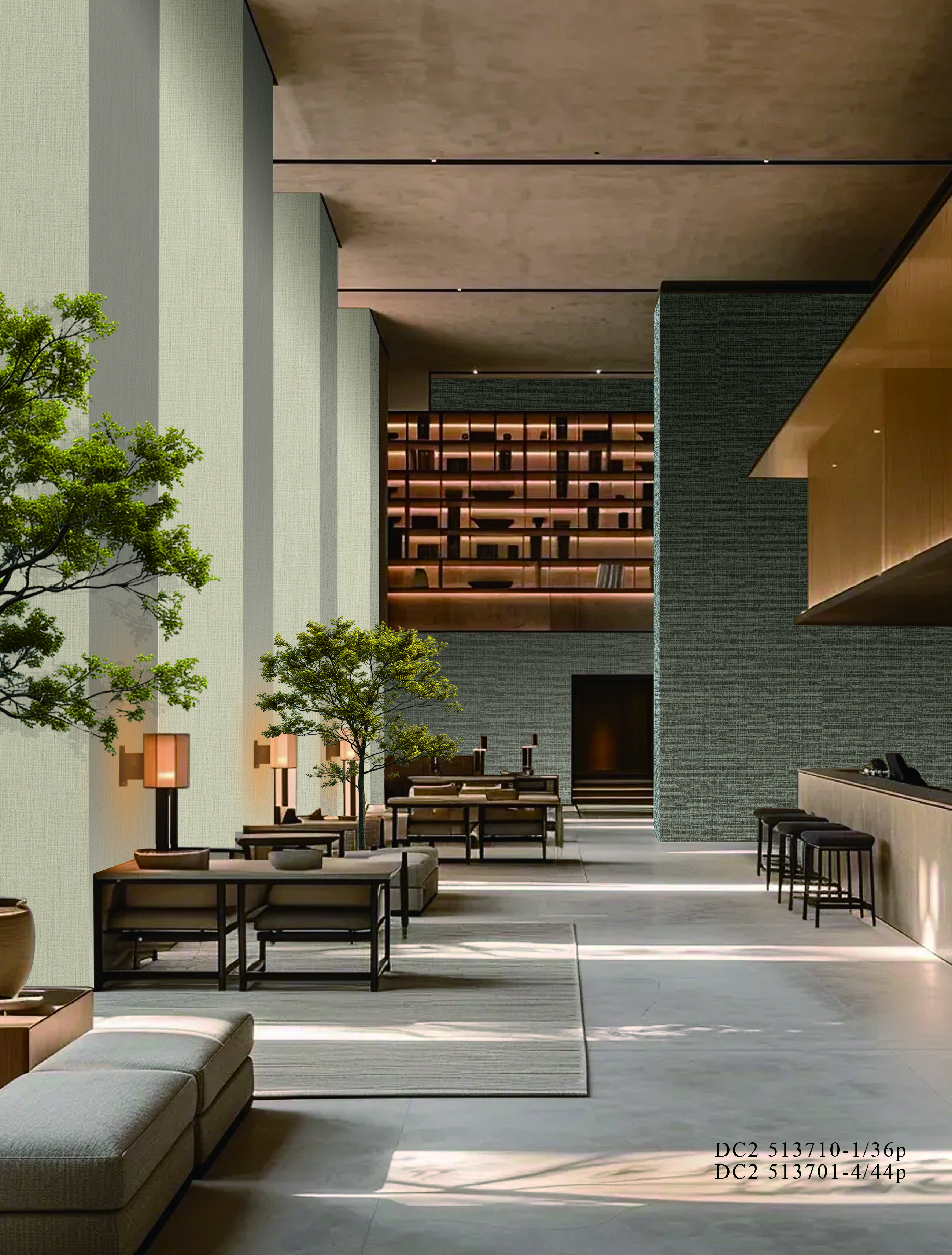 วอลเปเปอร์หลังผ้า พรีเมียมหรู ผิวสัมผัสหนา ทนทาน กันลามไฟ : Fabric-Backed Wall Paper