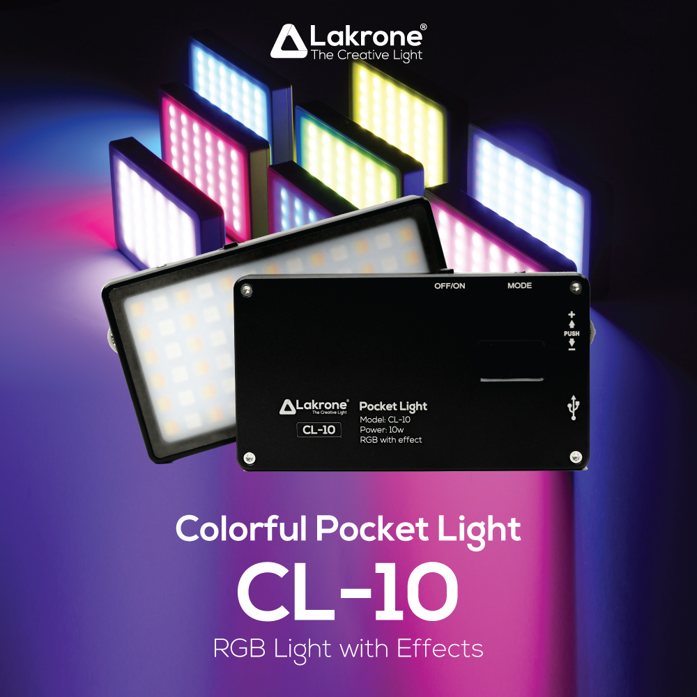 CL-10 Colourful Pocket Light 360 สีปรับแสงเปลี่ยนสีได้ดังใจ พกพาสะดวก กำลังไฟ 10 วัตต์