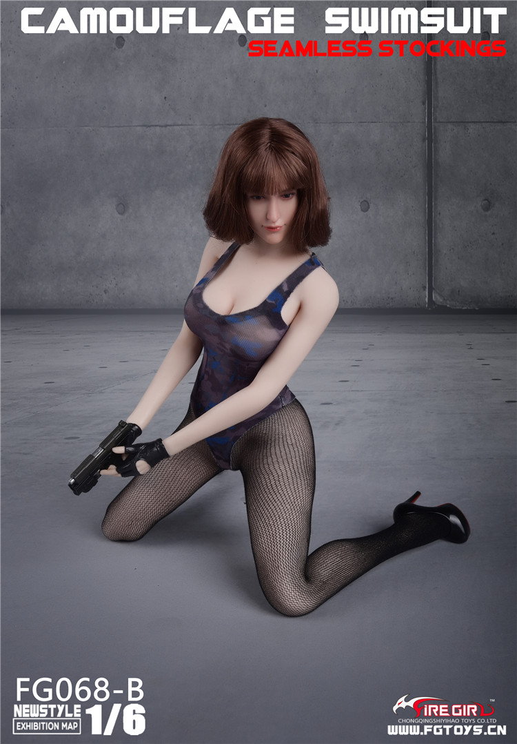 Fire Girl Toys 1/6 FG068 Camouflage swimsuit Seamless tights Suit