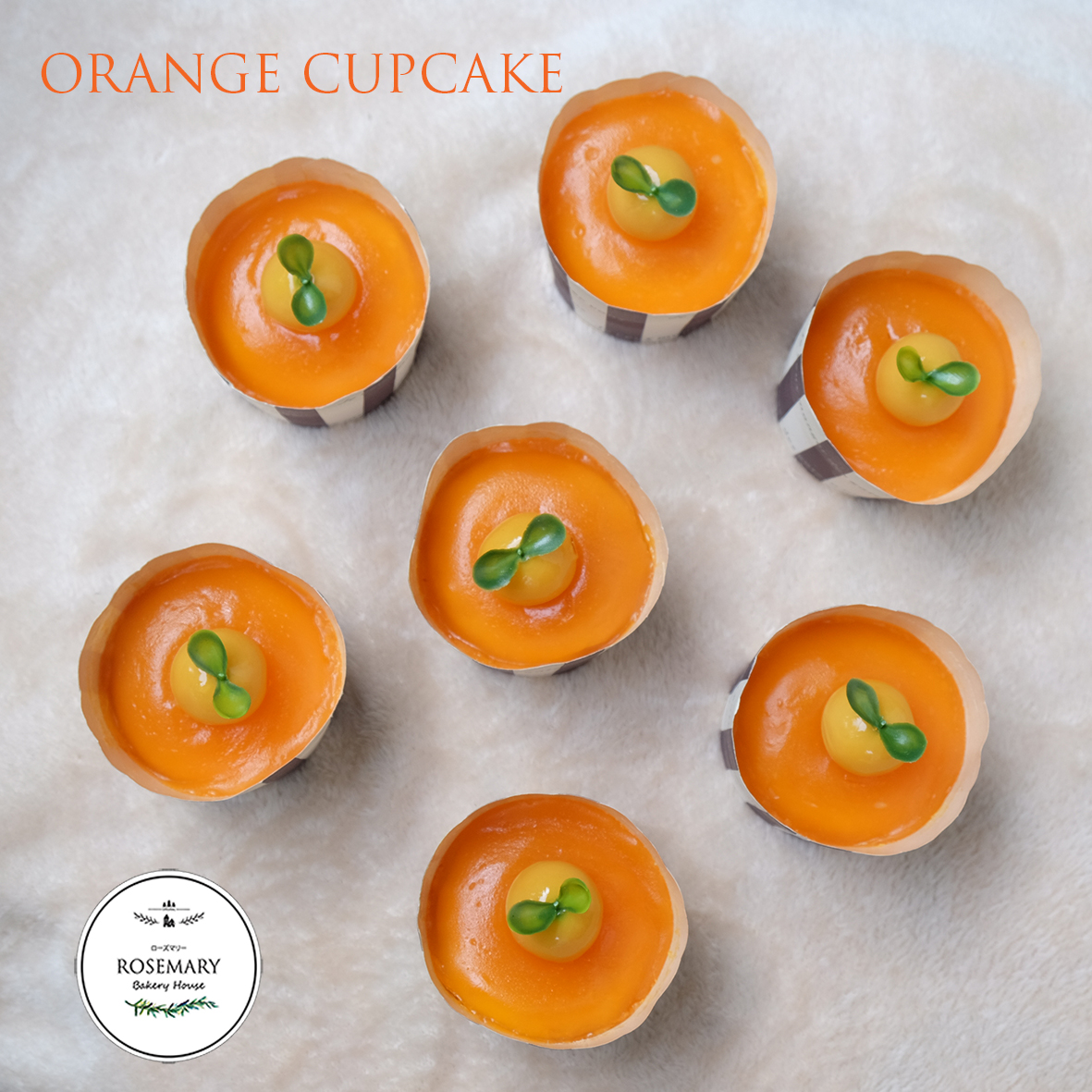 🍊 คัพเค้กส้ม🍊 (แบบใส่ถ้วยคัพเค้ก) Mandarine Orange Cupcake (ราคาต่อชิ้น)