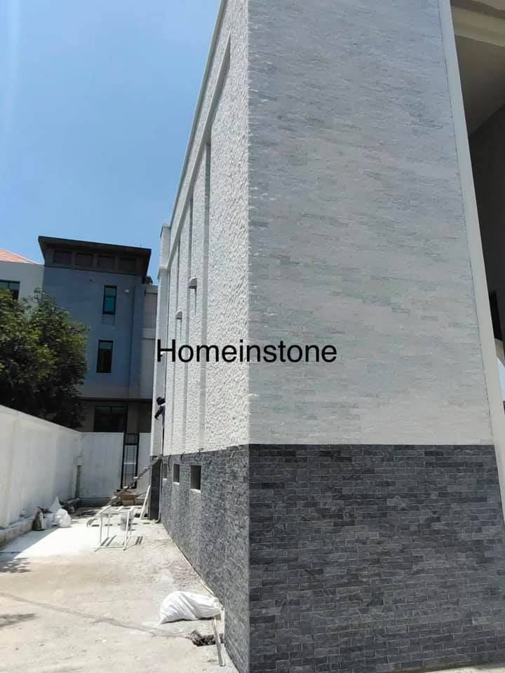 หินประดับตกแต่ง crystal black and white ขนาด 5x20