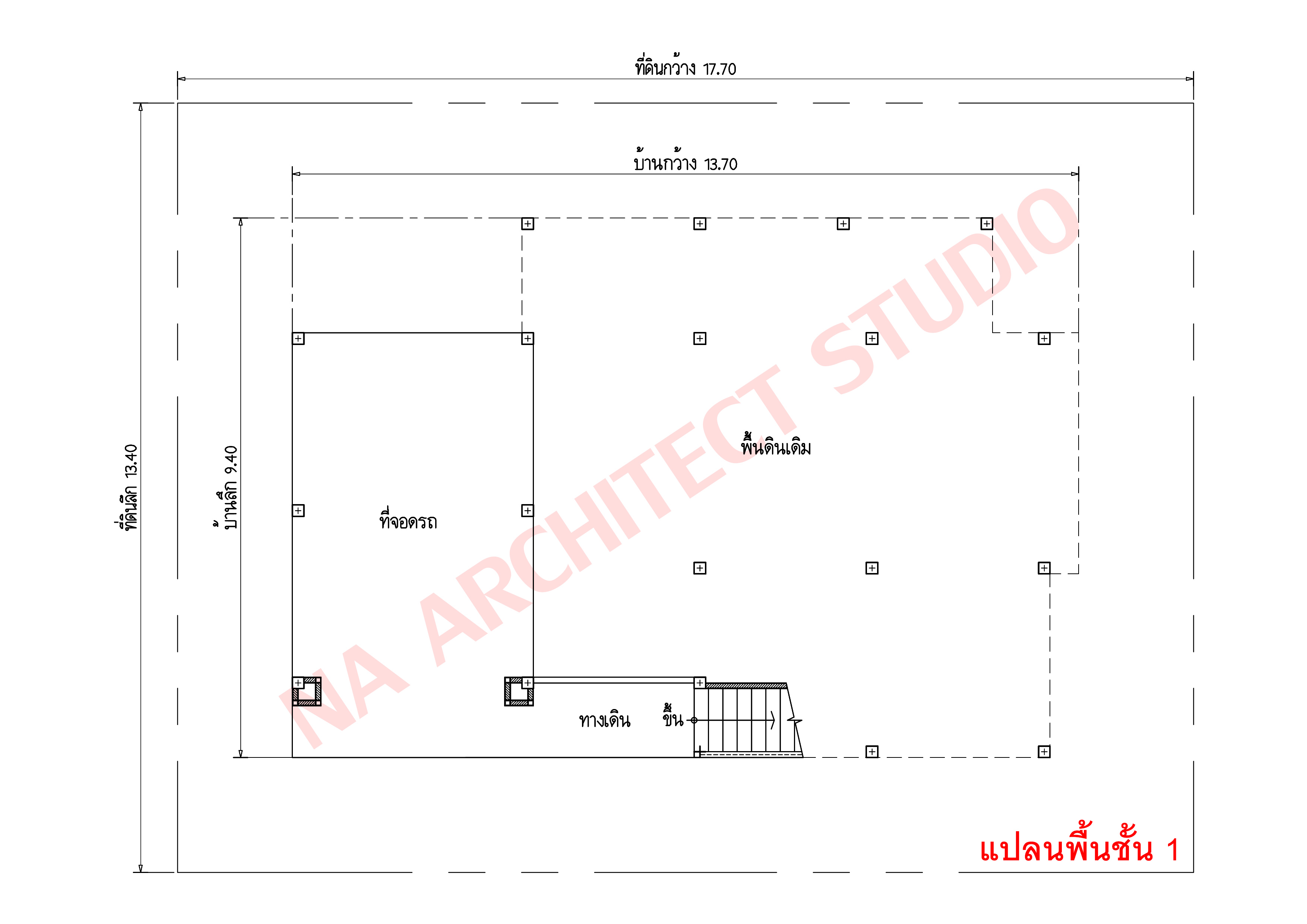 แบบบ้านชั้นครึ่ง สไตล์ลอฟท์ NA-118 ขนาด 141 ตร.ม. 3 ห้องนอน 2 ห้องน้ำ